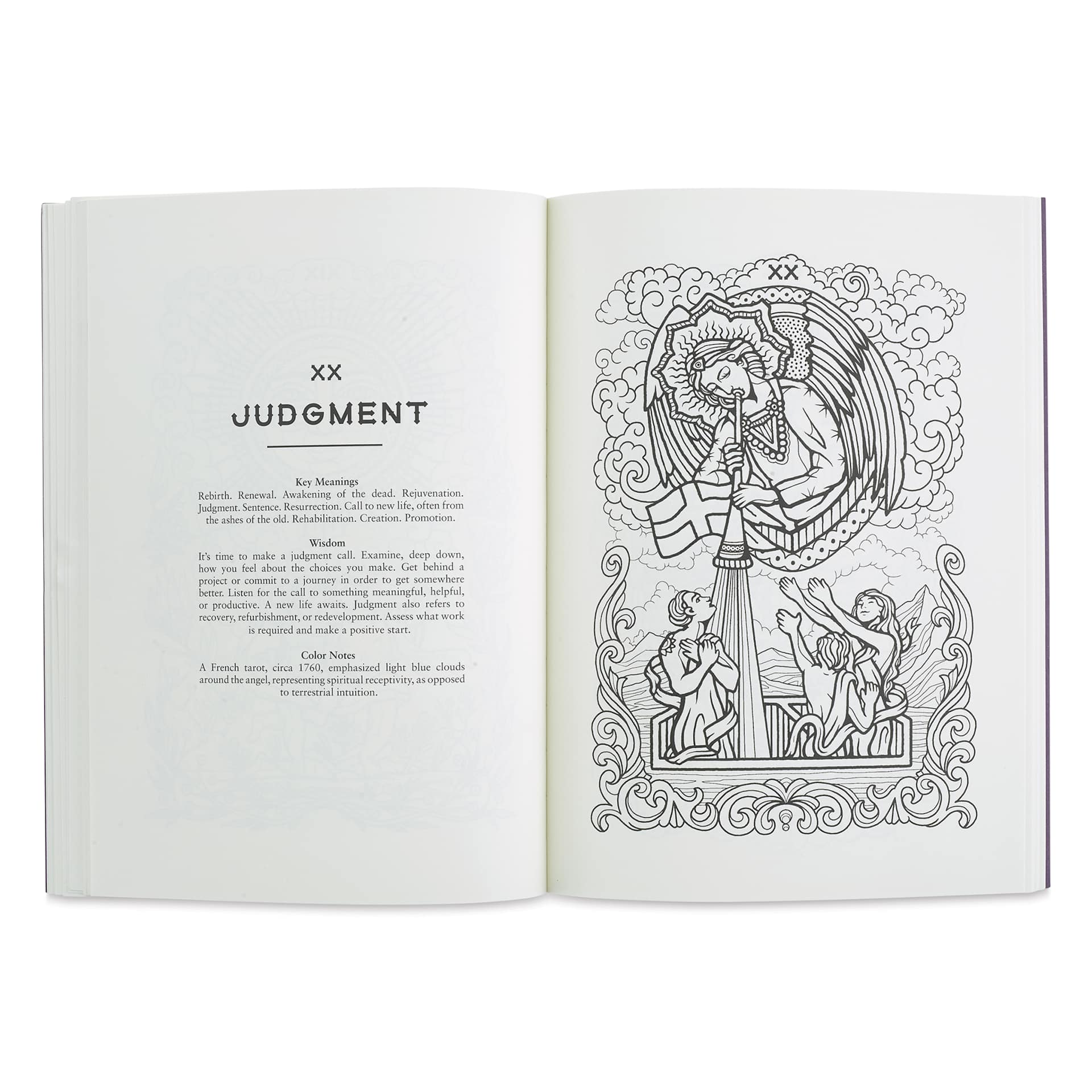 The Tarot Coloring Book ("Judgement" spread)
