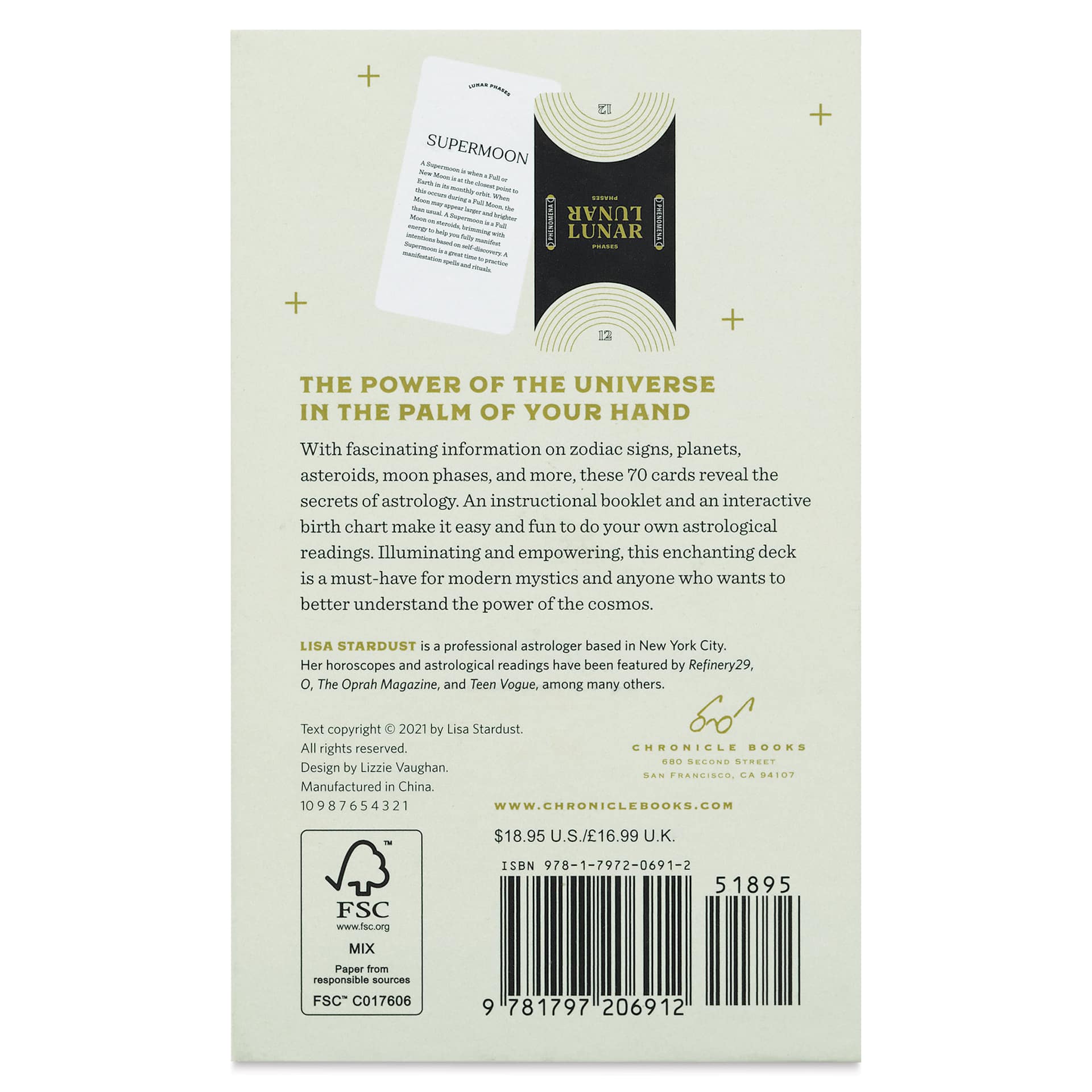 The Astrology Card Deck (back of packaging)