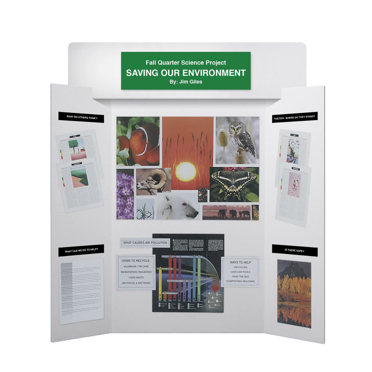 Corrugated Project Display Boards White - 36" x 48" Corrugated