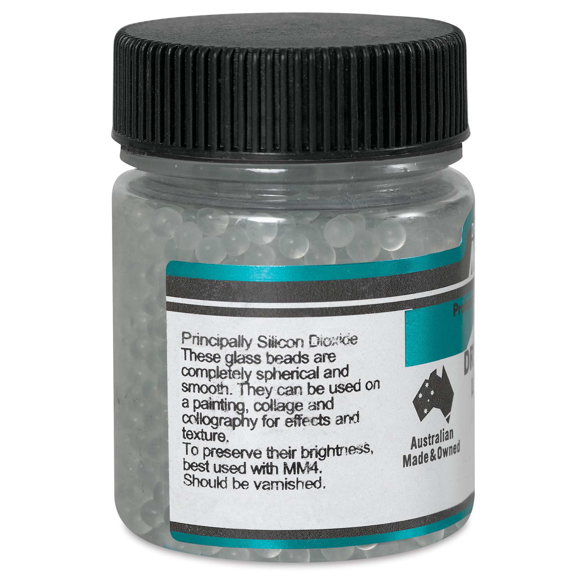 Matisse Acrylic Effects Dry Medium Glass Beads - 3 mm, 40 ml side view