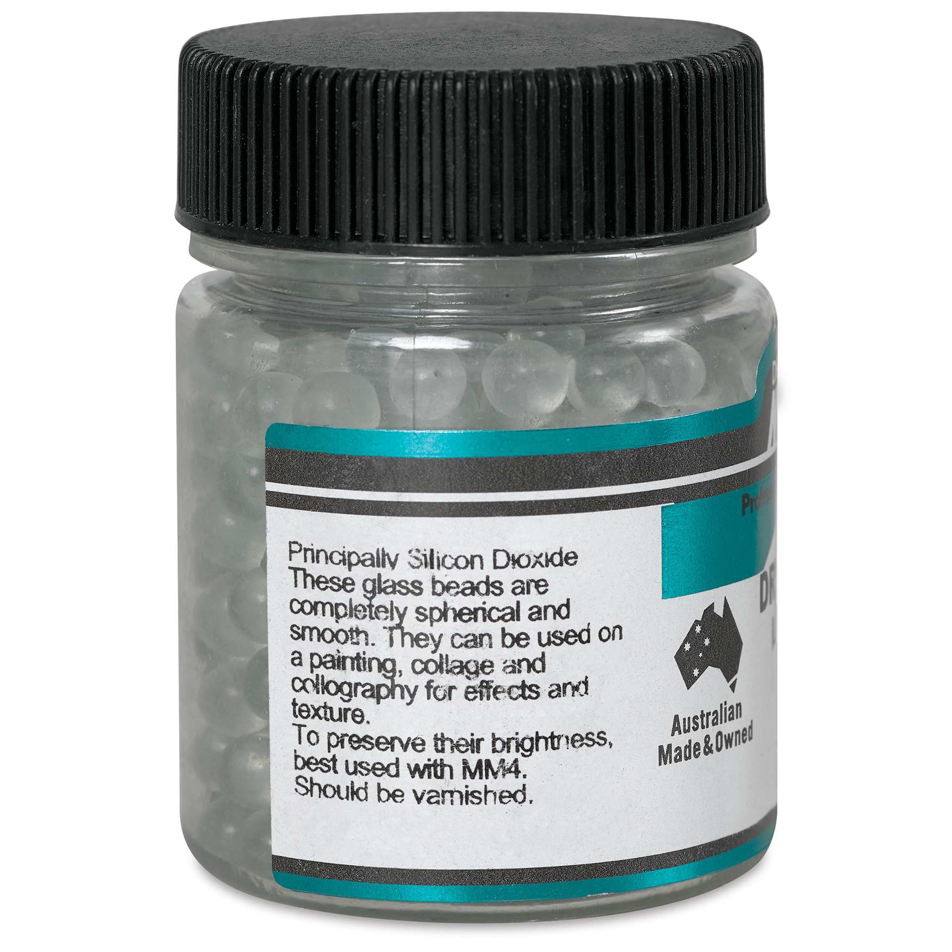 Matisse Acrylic Effects Dry Medium Glass Beads - 5 mm, 40 ml side view