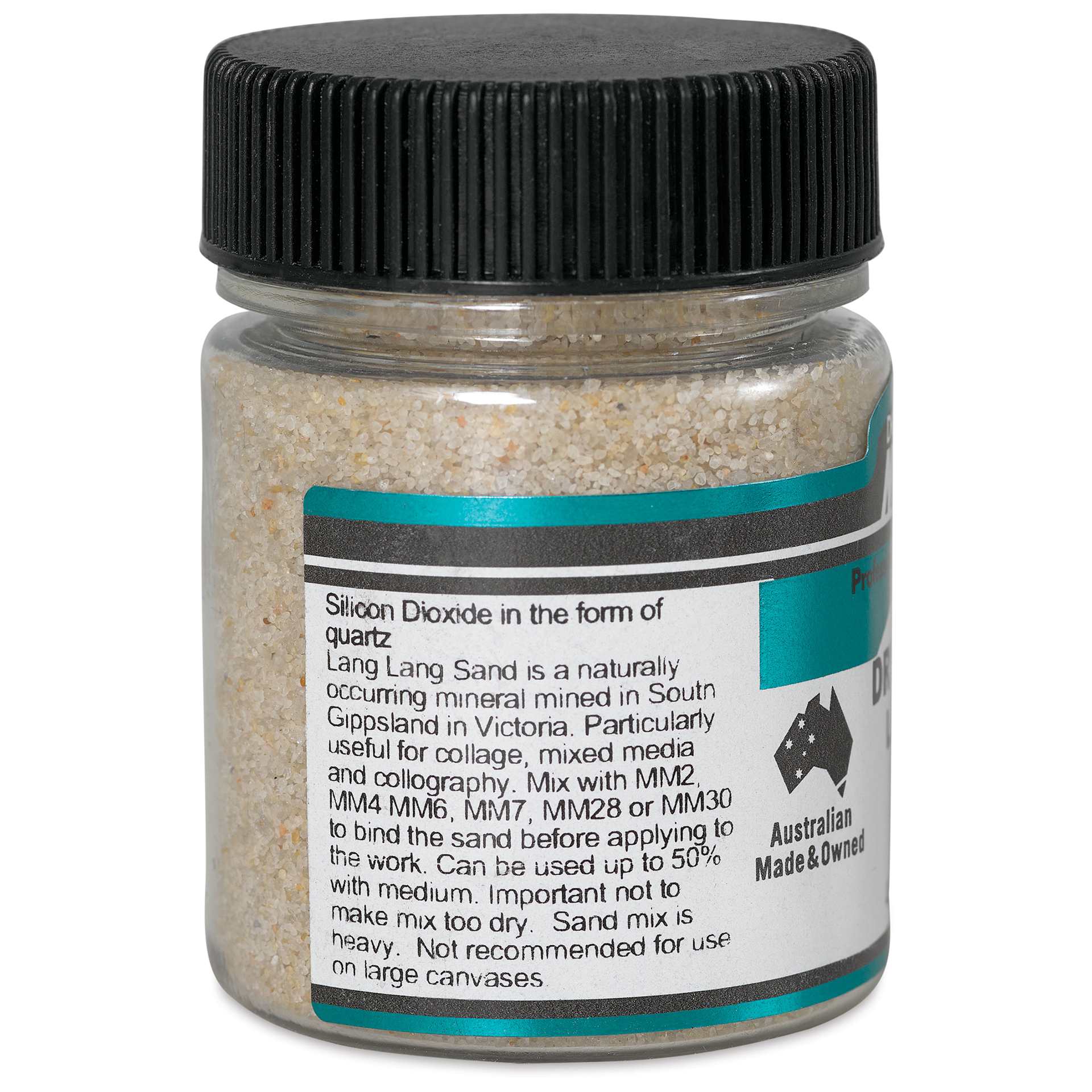 Matisse Acrylic Effects Dry Medium - Lang Lang Sand, 1 mm, 40 ml side view