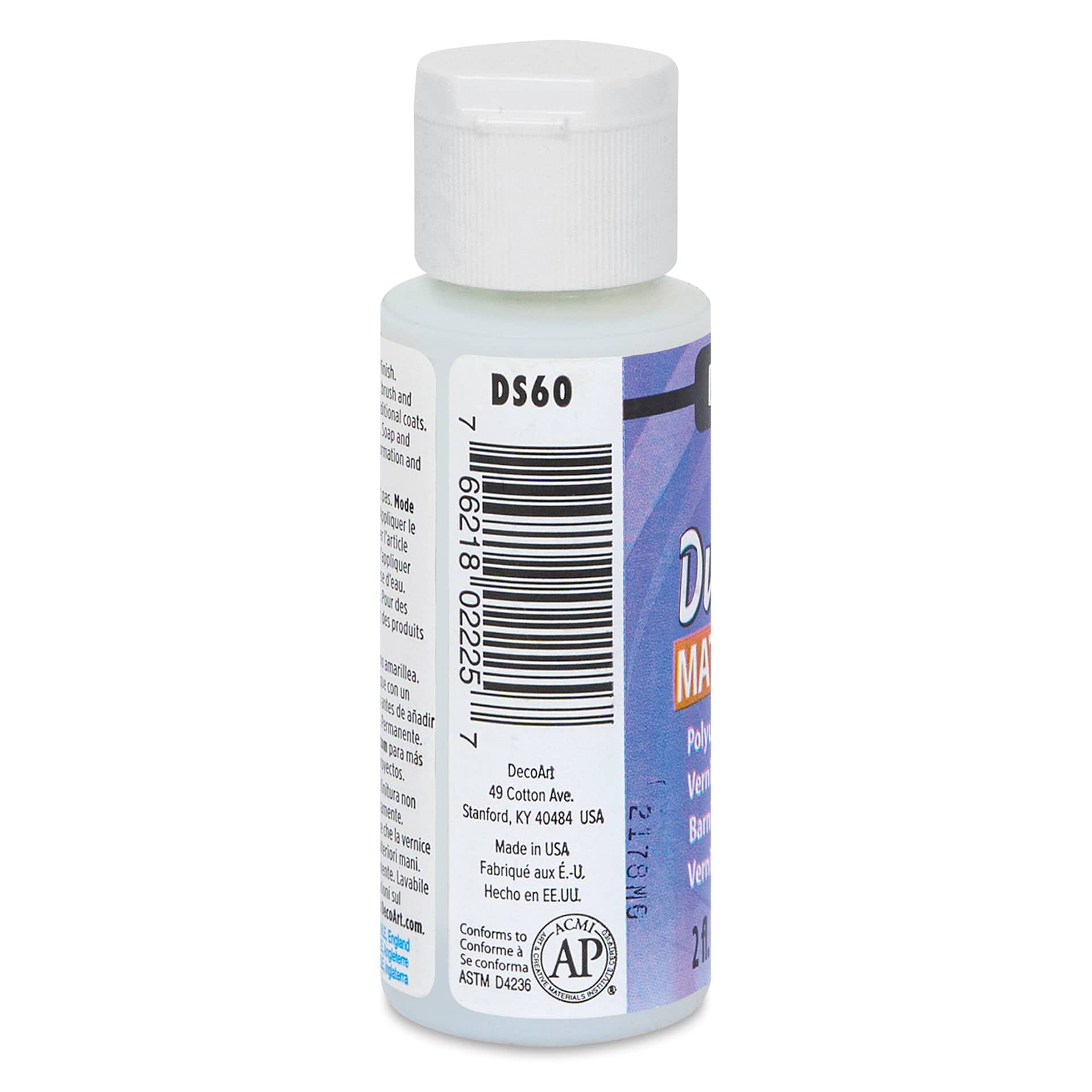 DecoArt Americana DuraClear Varnish - Matte, 2 oz side view