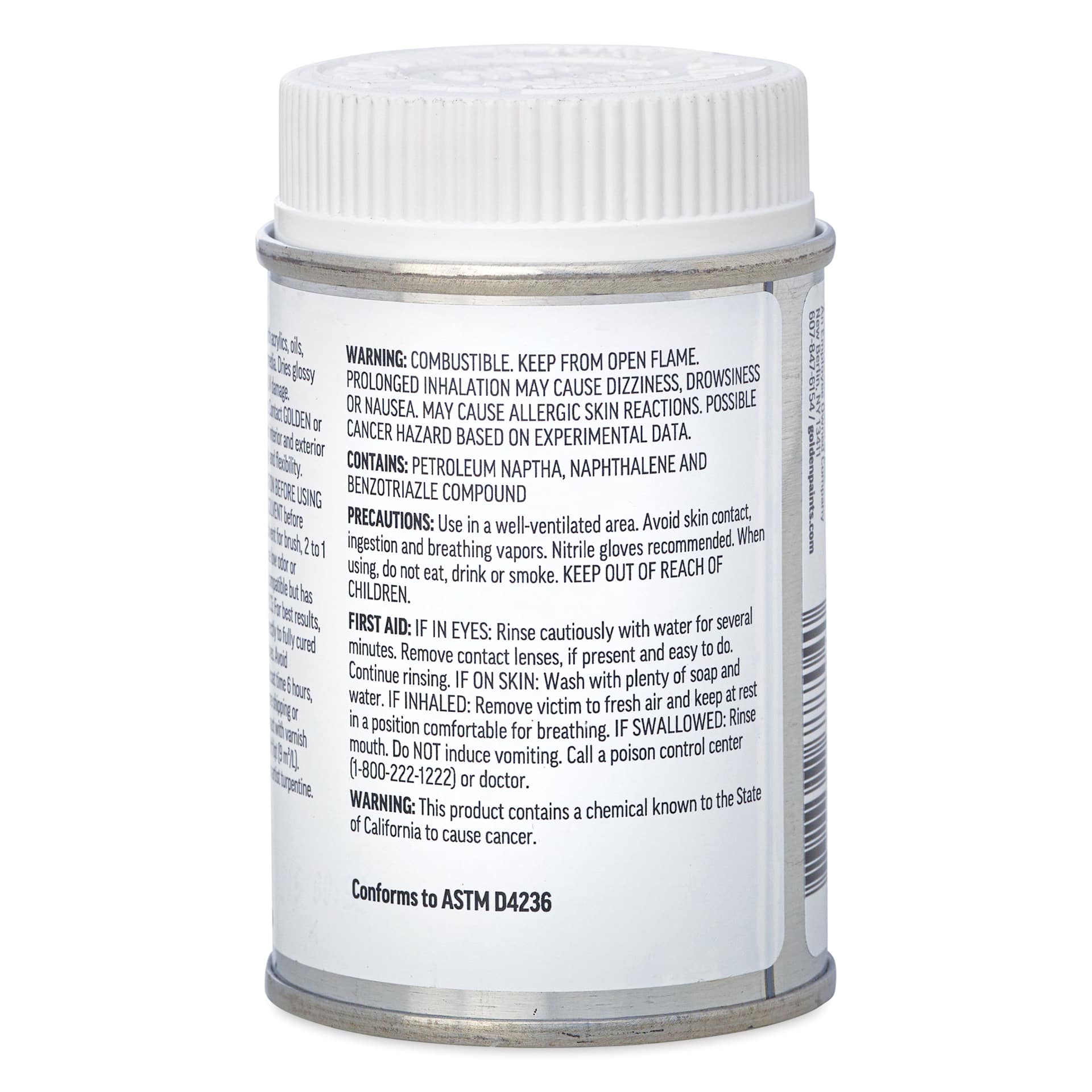 Golden MSA Varnish with UVLS - Gloss, 4 oz back of can