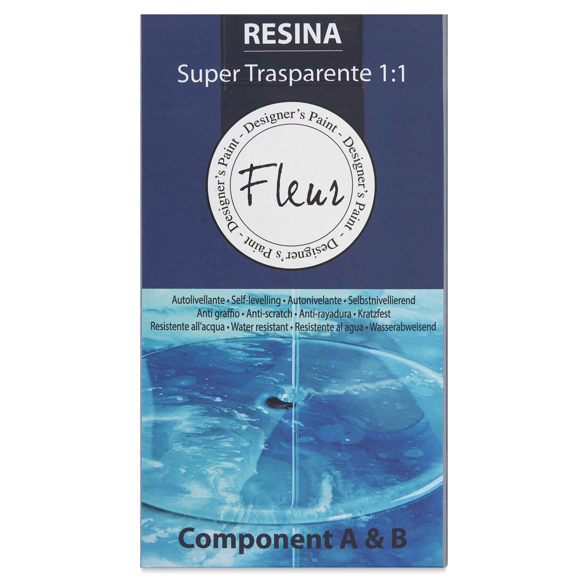Fleur Super Clear Resin - Resin and Hardener Kit, 240 ml front of package