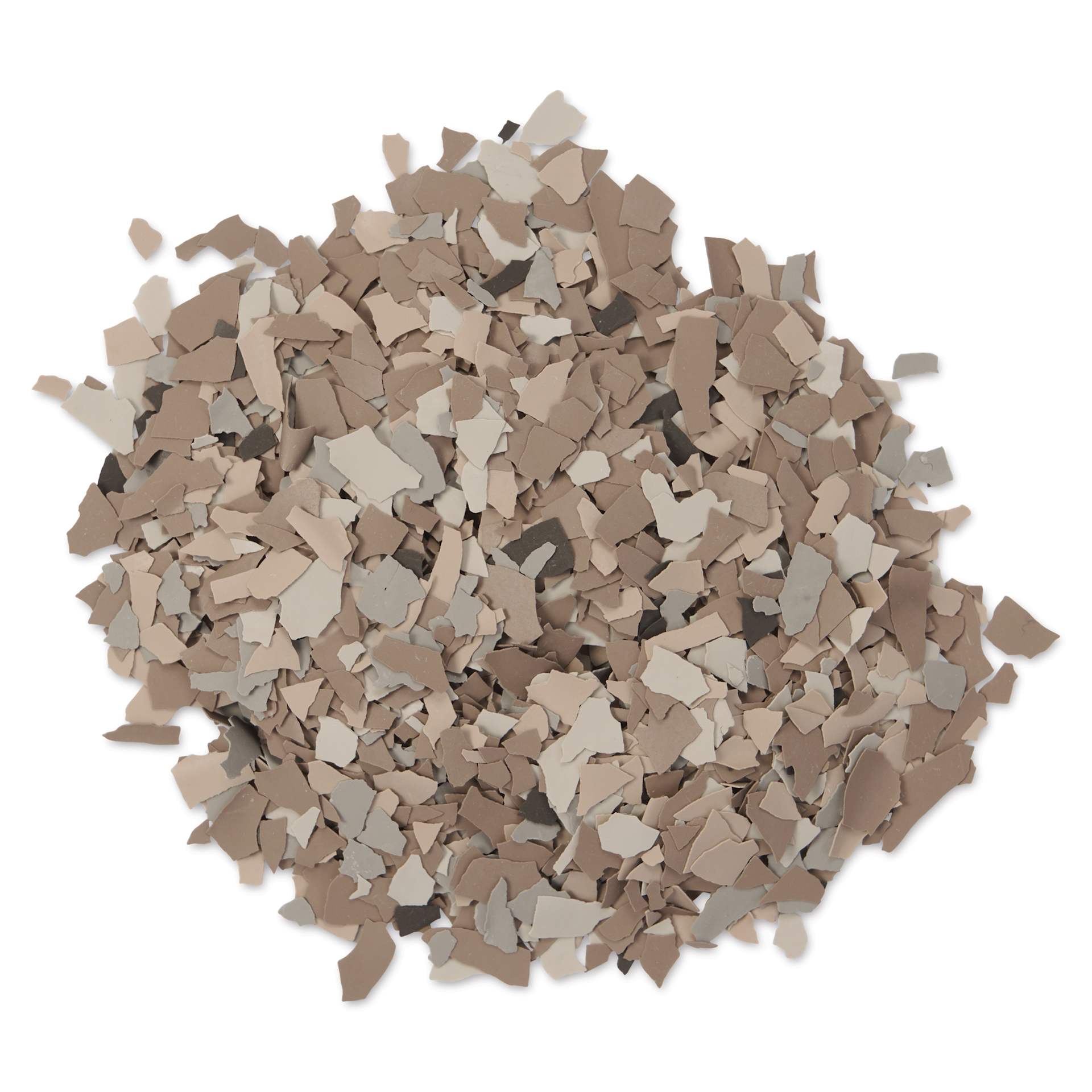 Fleur Terrazzo Effect Flakes - Bronzite Brown out of the jar