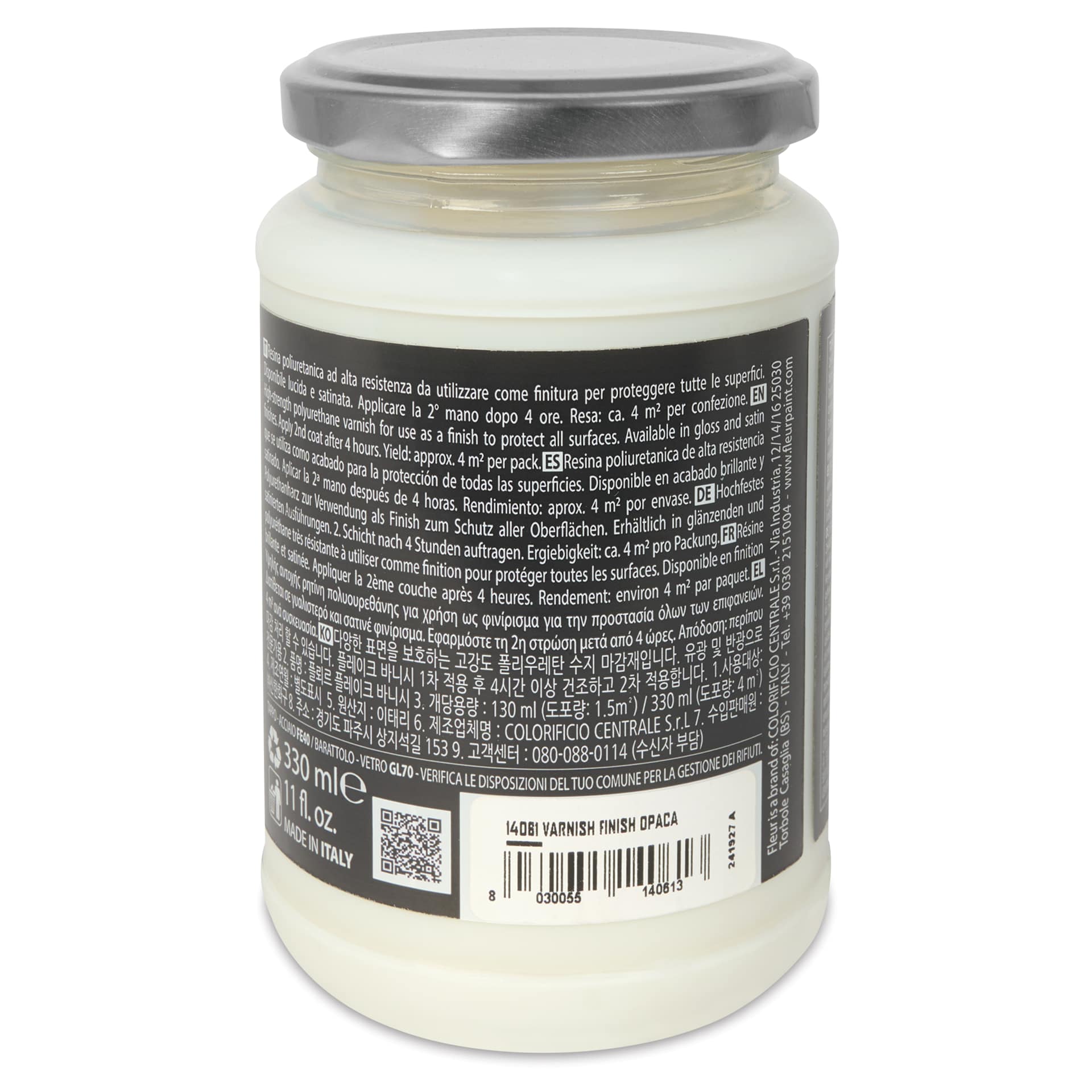 Fleur Water-Based Varnish - Matte, 330 ml side