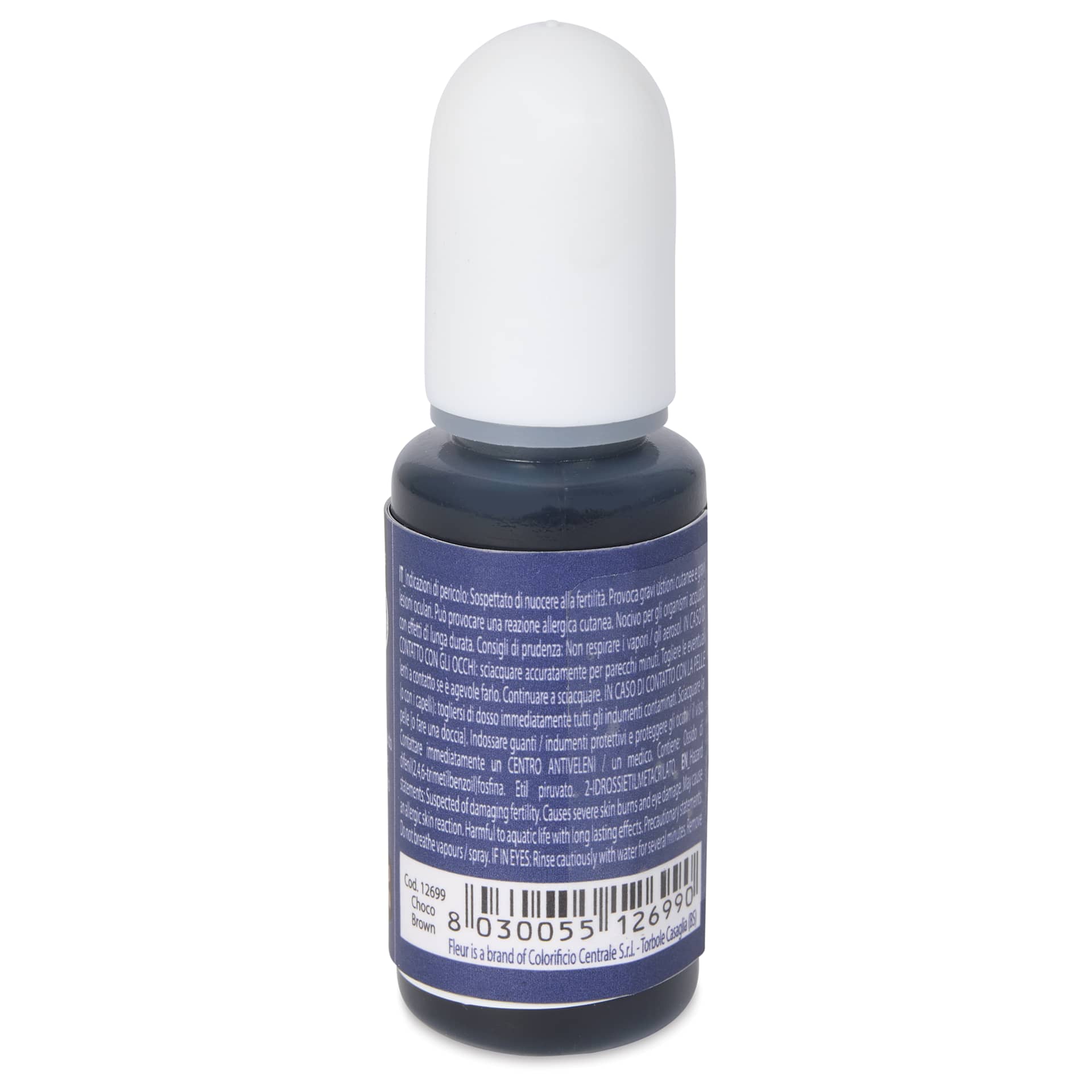 Fleur Epoxy Resin Liquid Dye - Chocolate Brown, 10 ml back