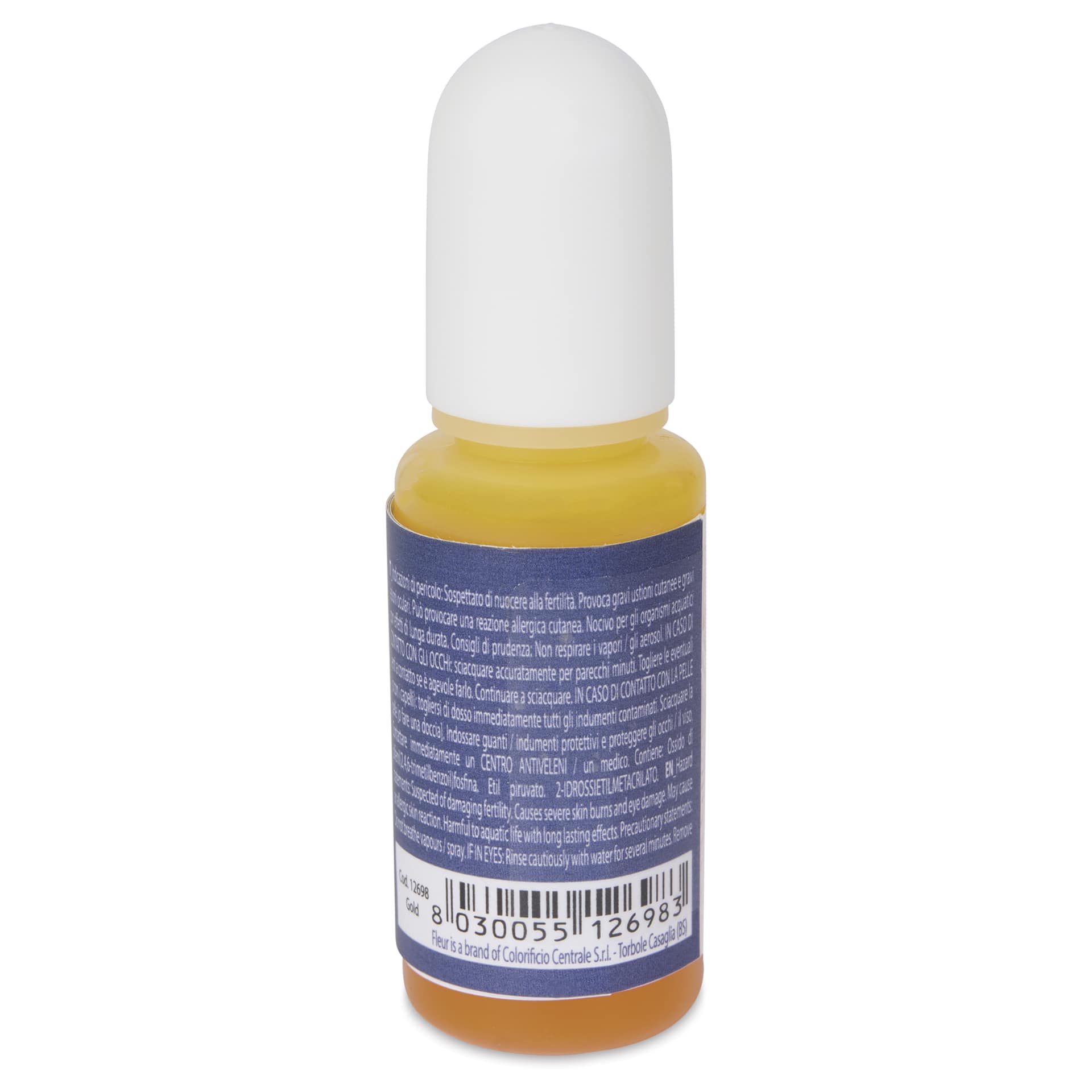 Fleur Epoxy Resin Liquid Dye - Gold, 10 ml back