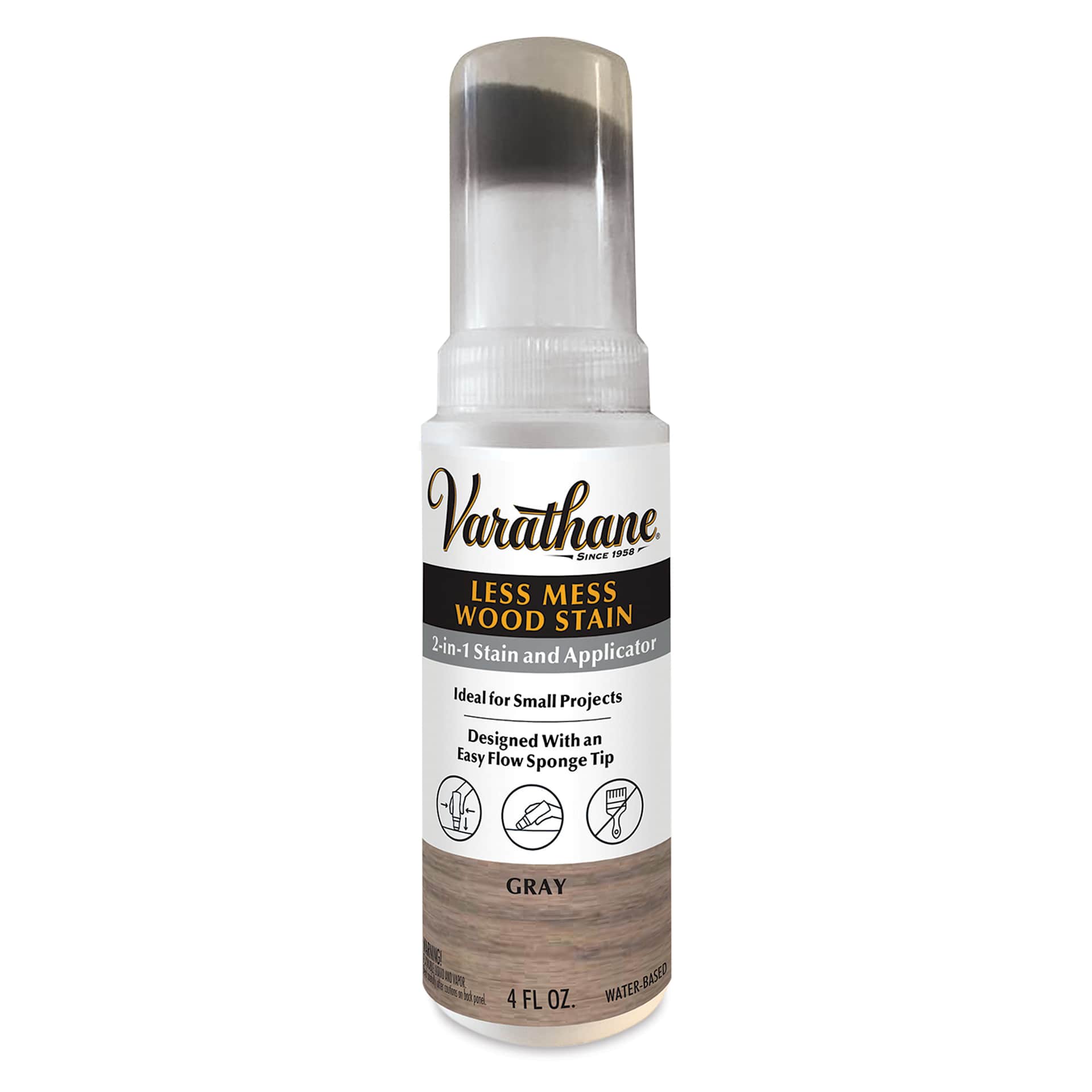 Varathane Less Mess Wood Stain - Gray, 4 oz