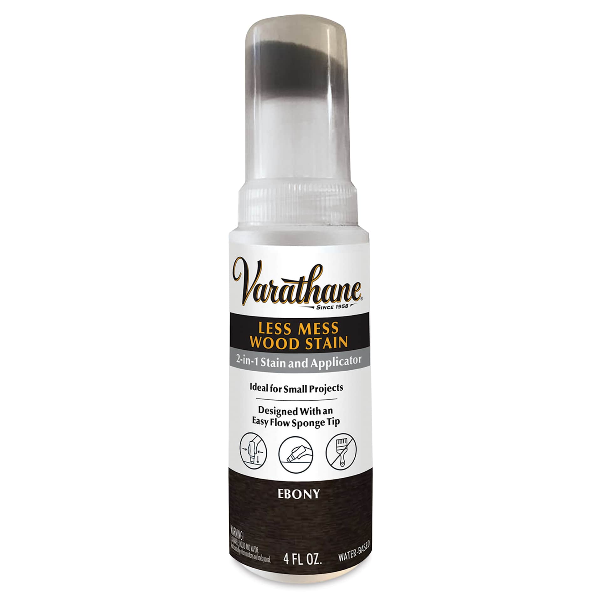 Varathane Less Mess Wood Stain - Ebony, 4 oz