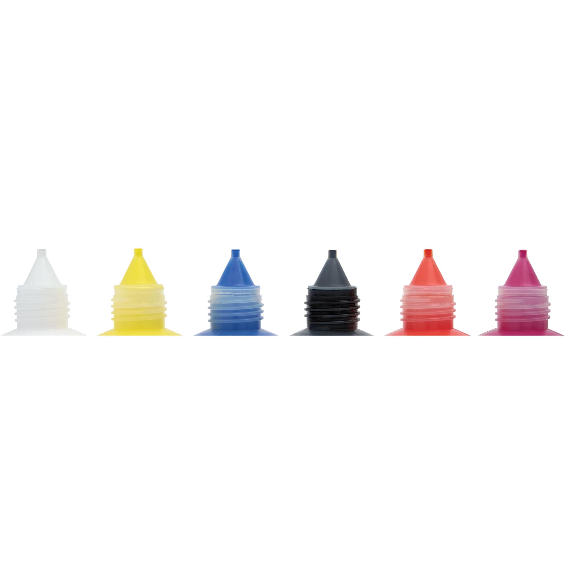 Ara Artists’ Acrylic Paints - Set of 6, Intro Colors close-up of tips