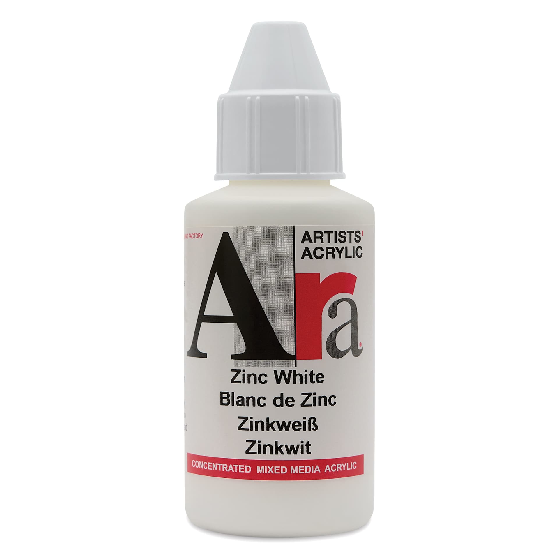 Ara Artists’ Acrylic Paint - Zinc White, 100 ml bottle
