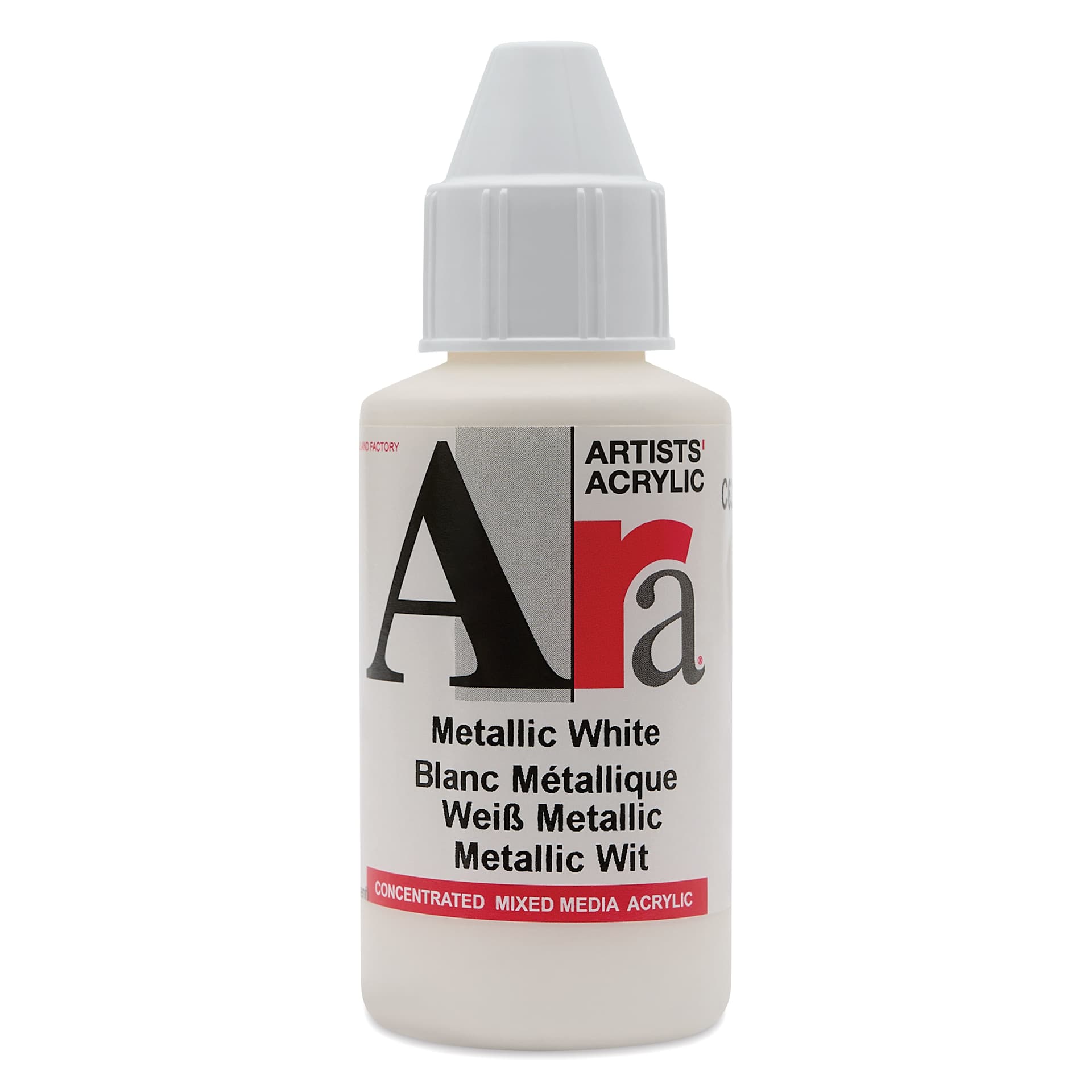 Ara Artists’ Acrylic Paint - Metallic White, 100 ml