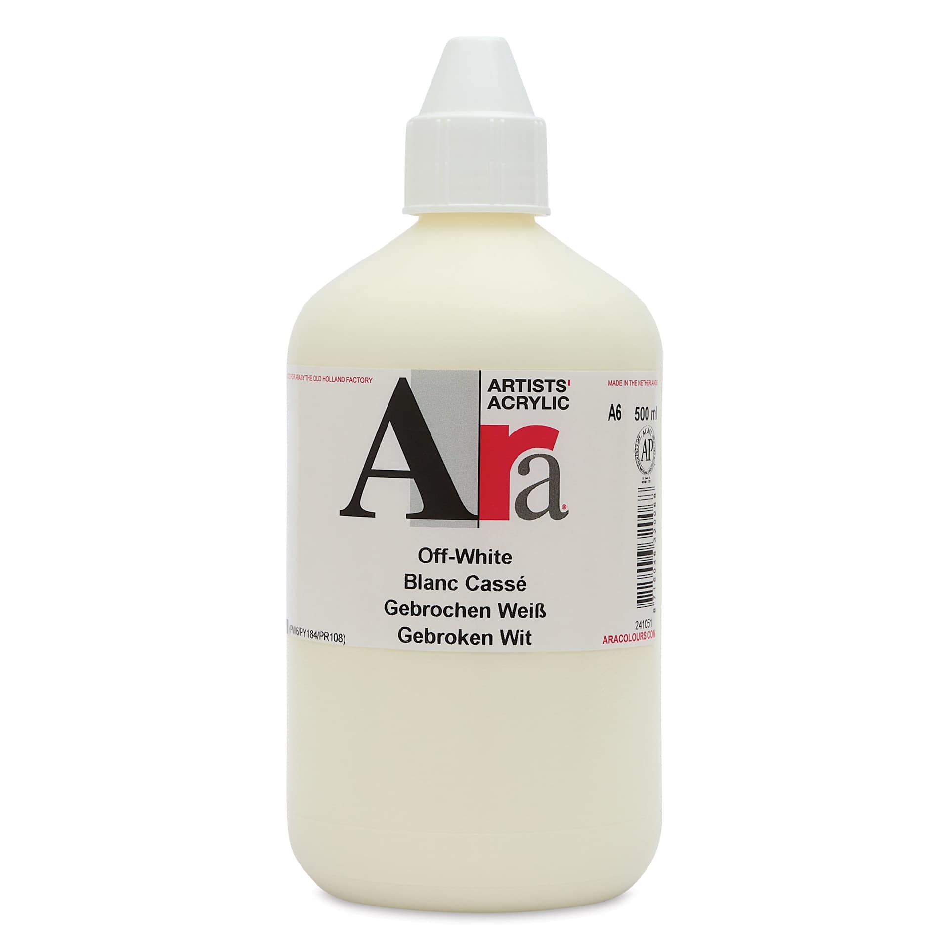 Ara Artists’ Acrylic Paint - Off White, 500 ml bottle