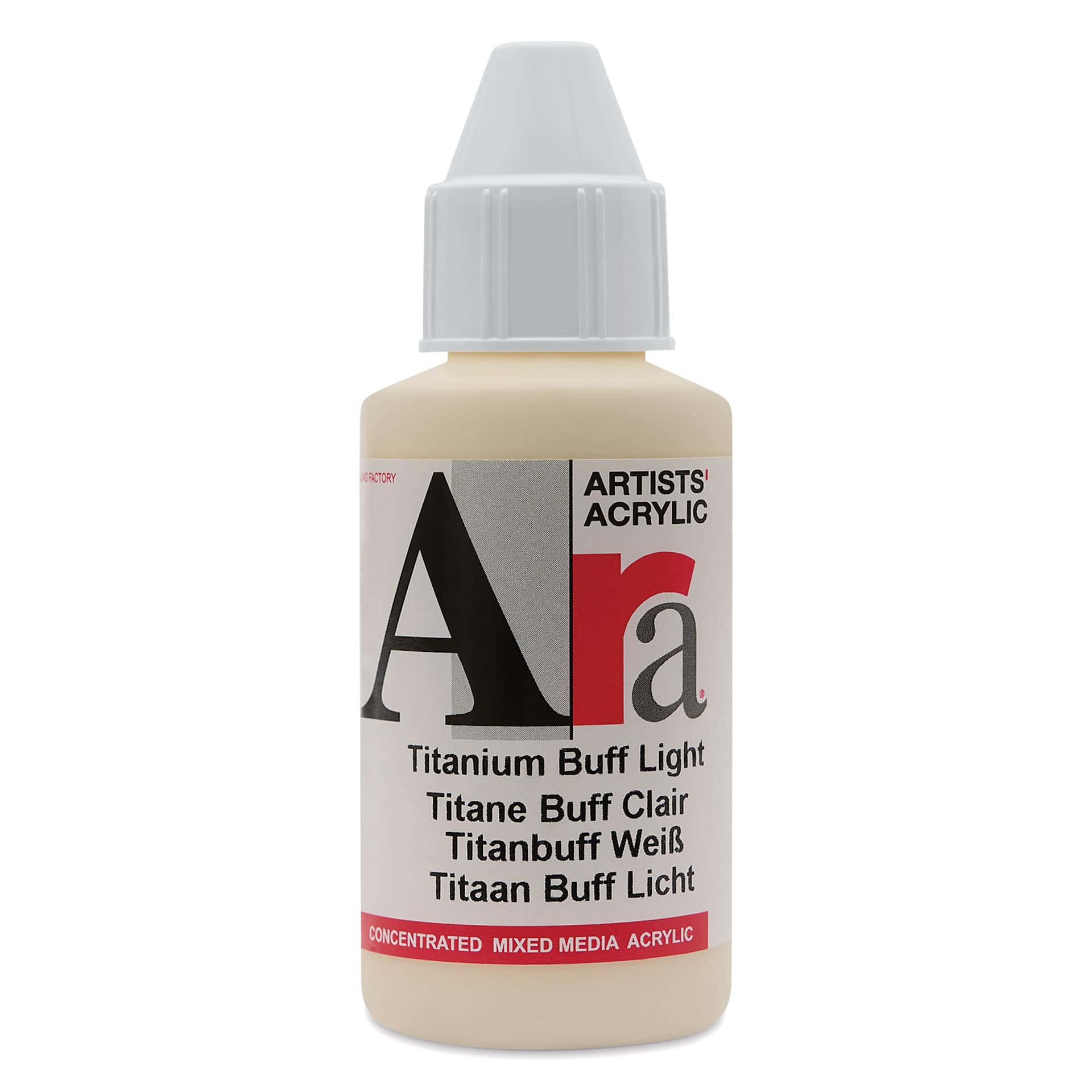 Ara Artists’ Acrylic Paint - Titanium Buff Light, 100 ml bottle