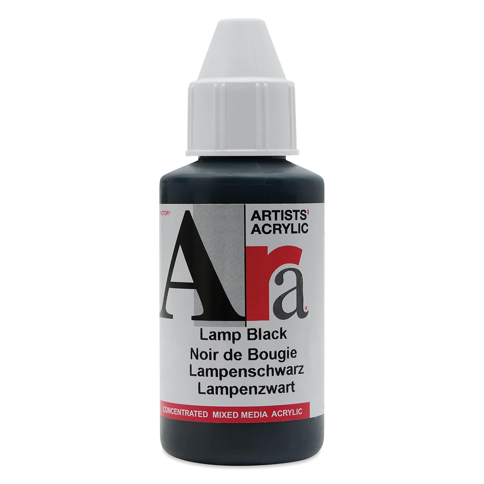 Ara Artists’ Acrylic Paint - Lamp Black, 100 ml