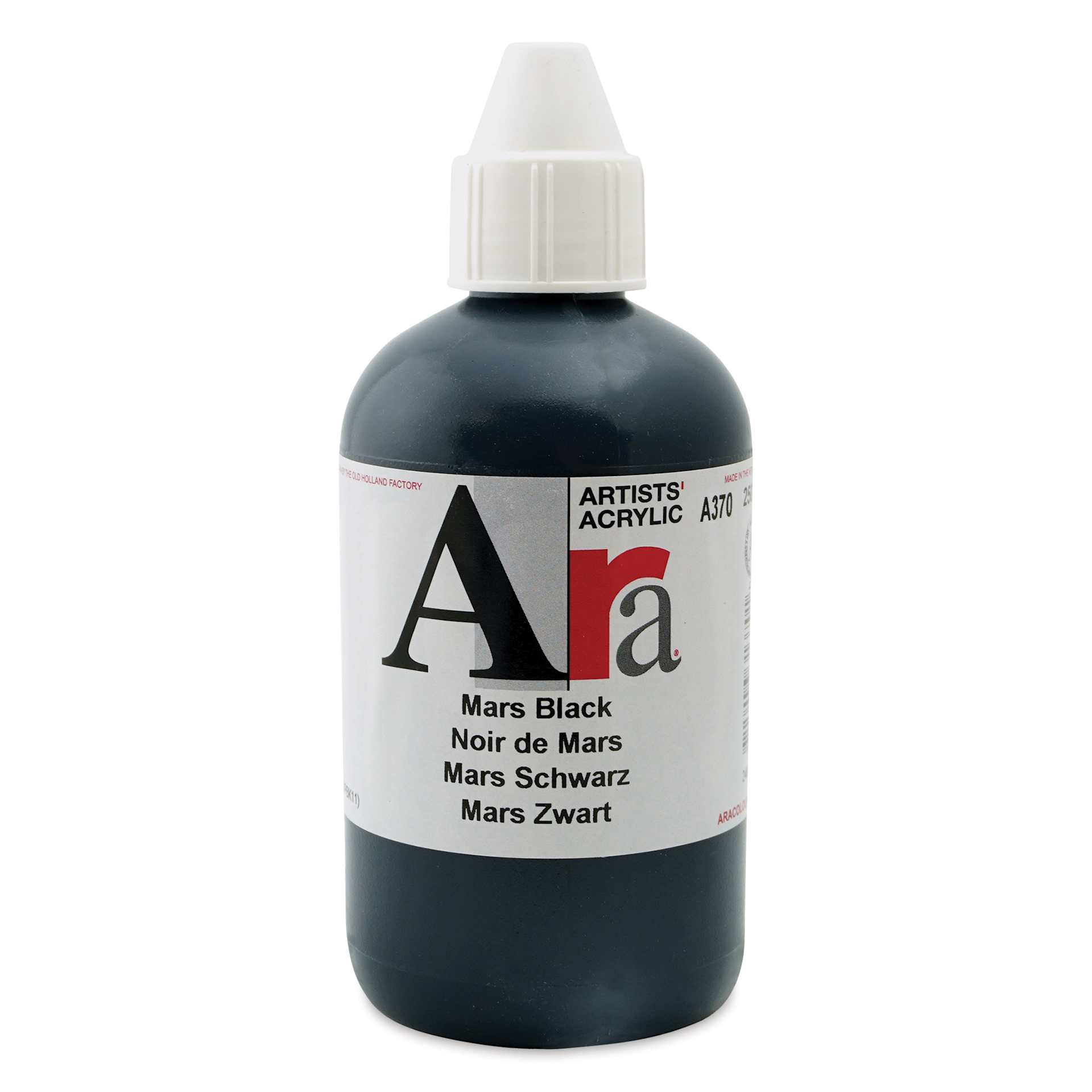 Ara Artists’ Acrylic Paint - Mars Black, 250 ml