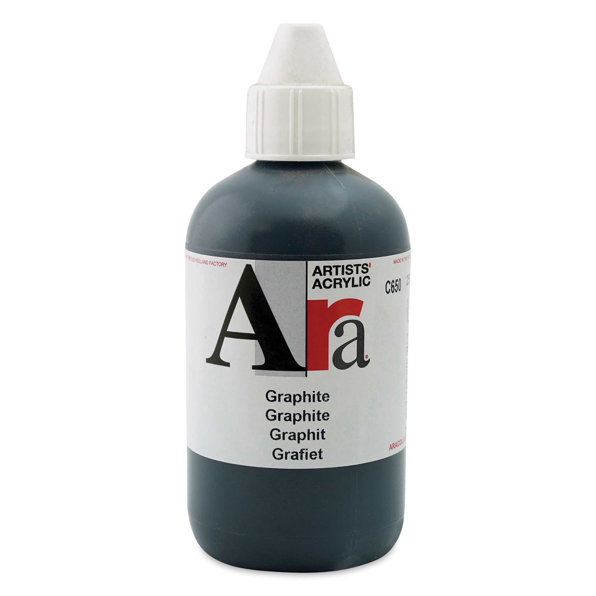 Ara Artists’ Acrylic Paint - Graphite, 250 ml