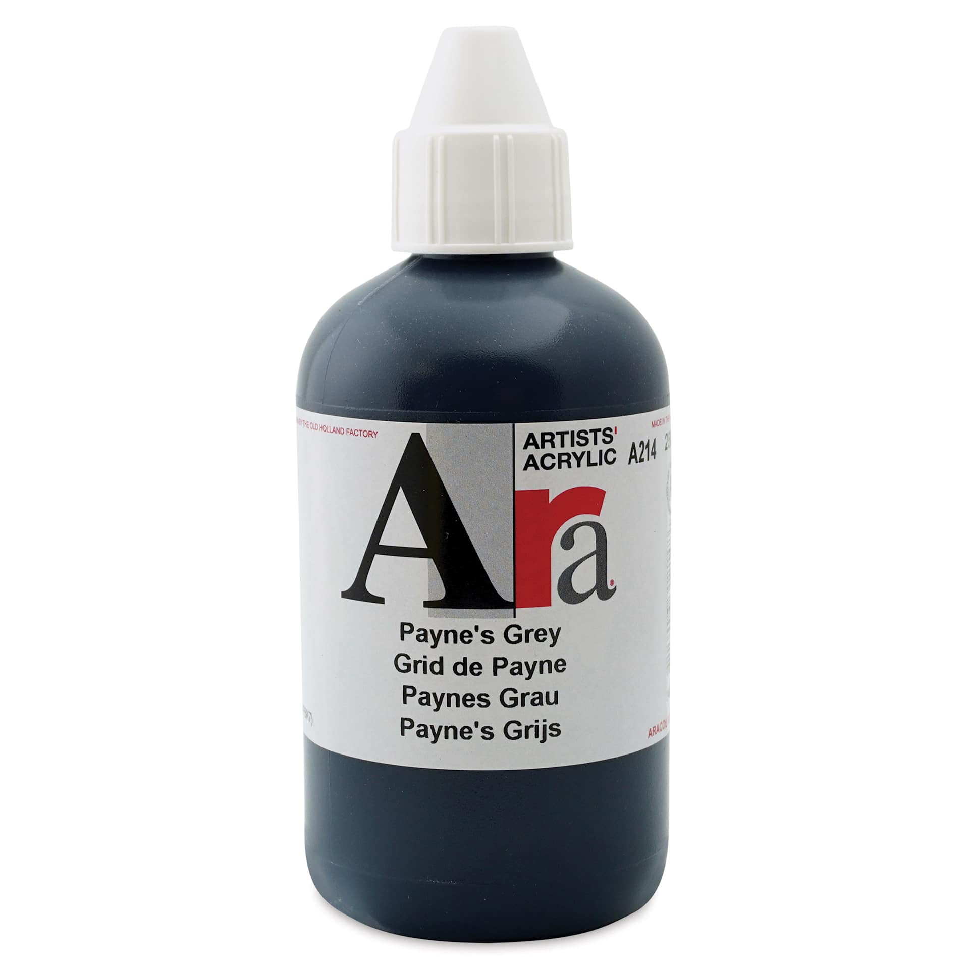 Ara Artists’ Acrylic Paint - Paynes Grey, 250 ml bottle