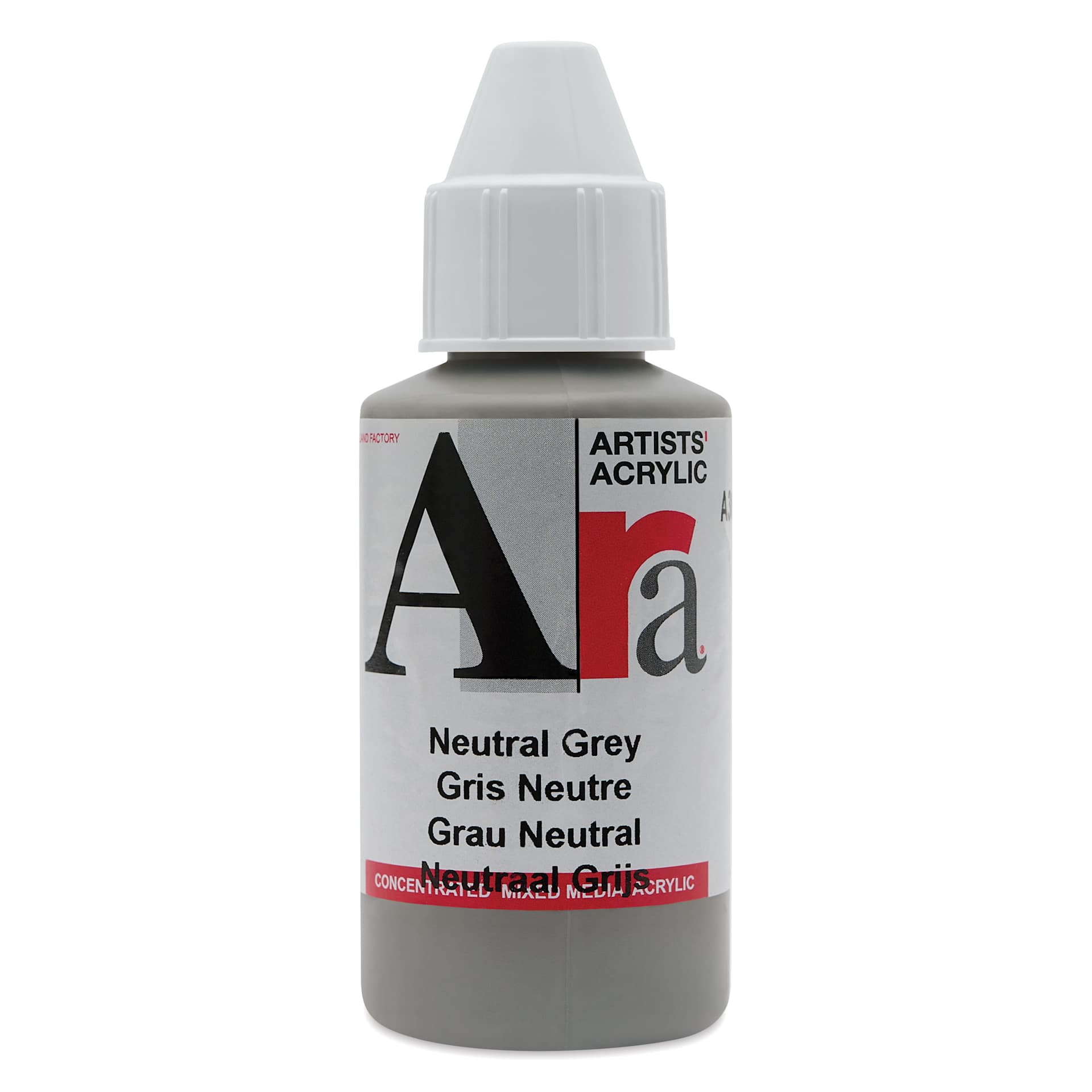 Ara Artists’ Acrylic Paint - Neutral Grey, 100 ml bottle