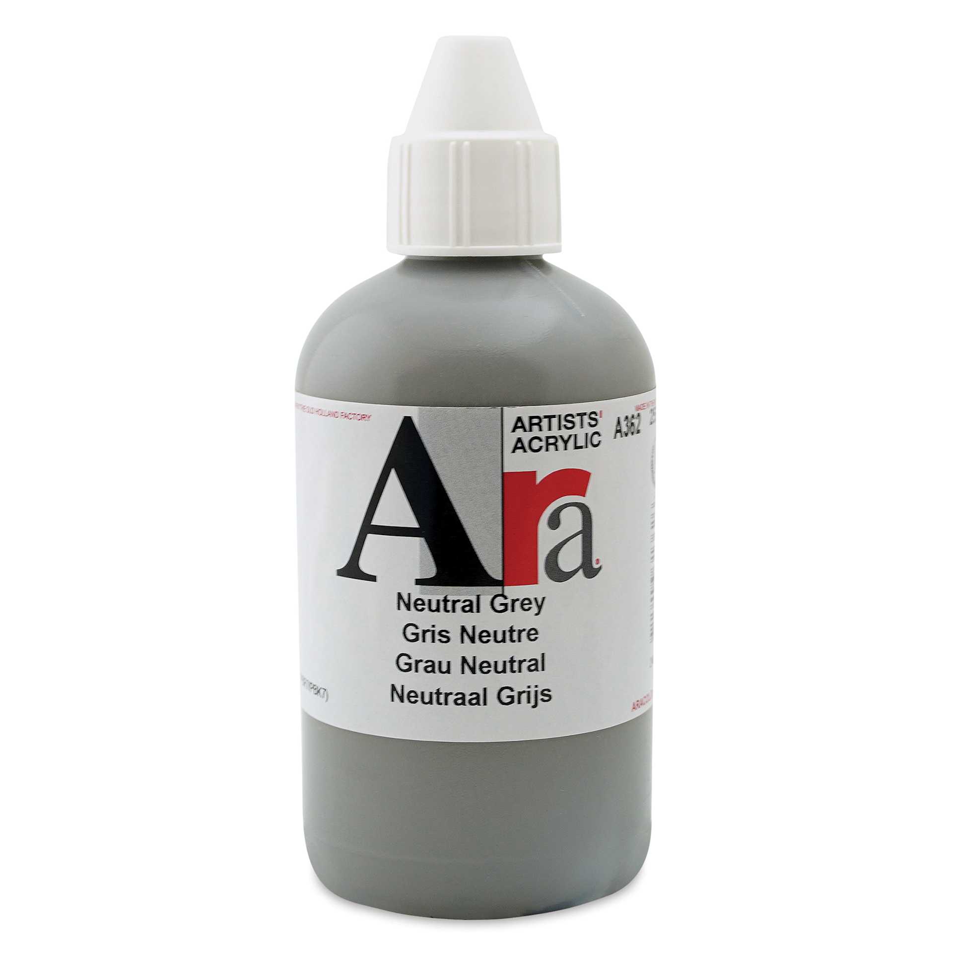 Ara Artists’ Acrylic Paint - Neutral Grey, 250 ml bottle