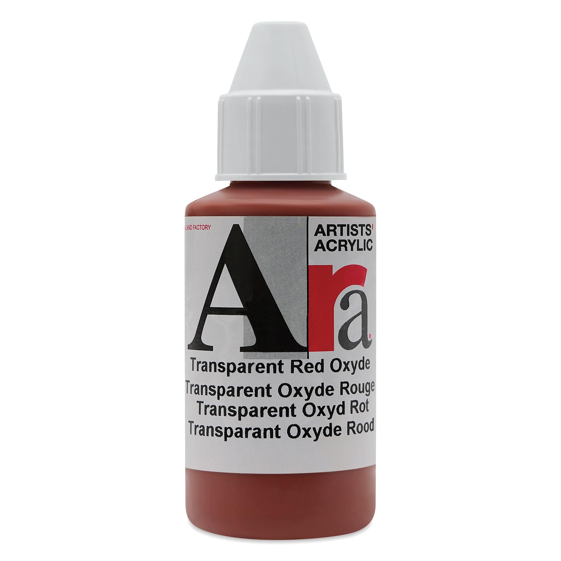 Ara Artists’ Acrylic Paint - Transparent Red Oxide, 100 ml bottle