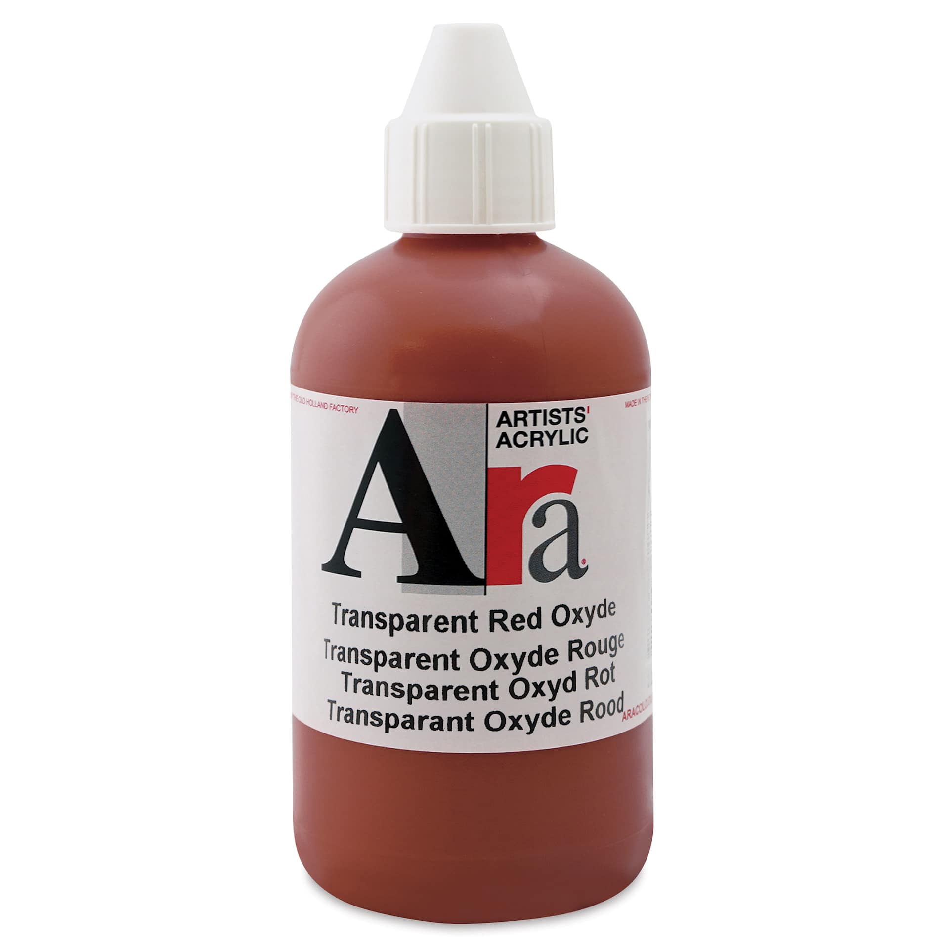 Ara Artists’ Acrylic Paint - Transparent Red Oxide, 250 ml bottle