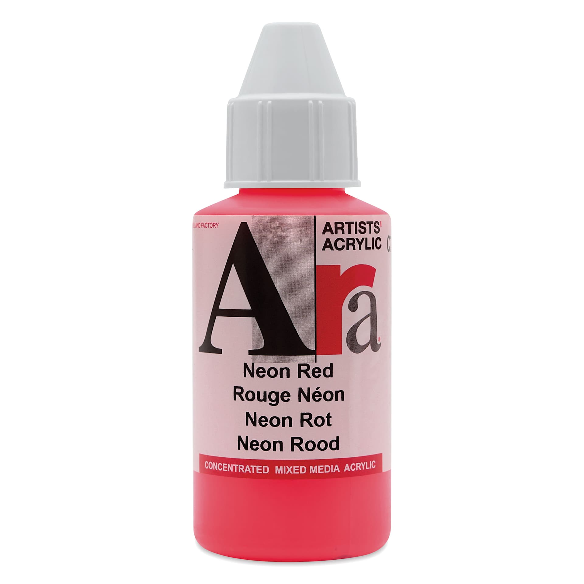 Ara Artists’ Acrylic Paint - Neon Red, 100 ml bottle