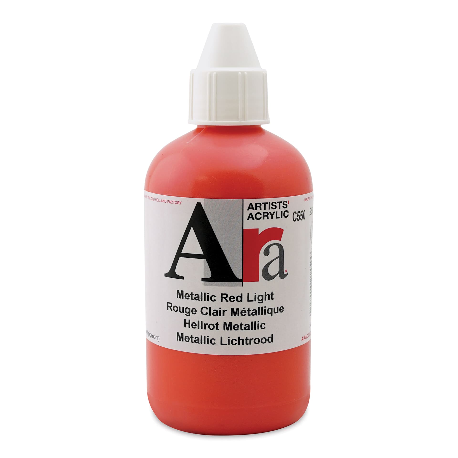 Ara Artists’ Acrylic Paint - Metallic Red Light, 250 ml