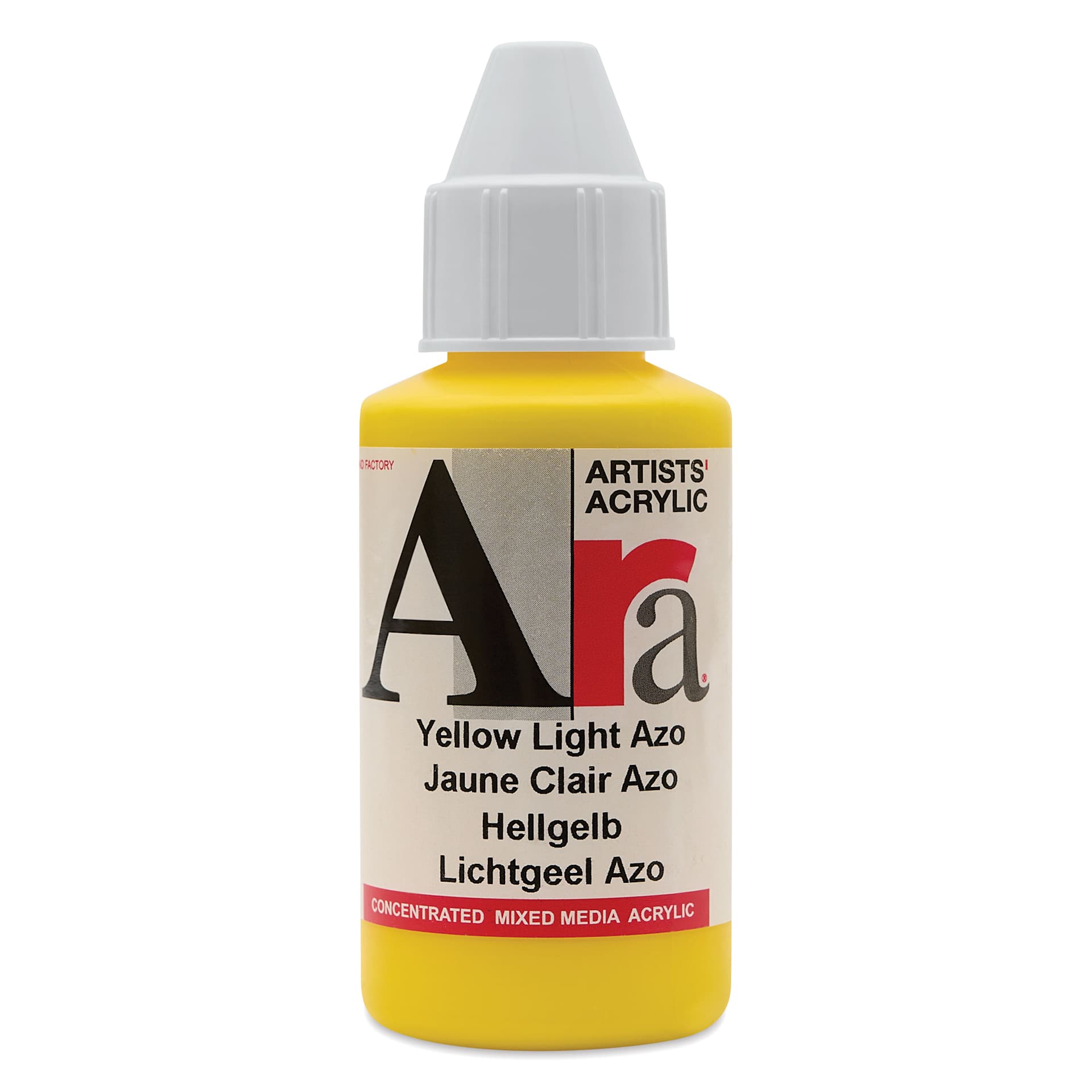Ara Artists’ Acrylic Paint - Yellow Light Azo, 100 ml bottle