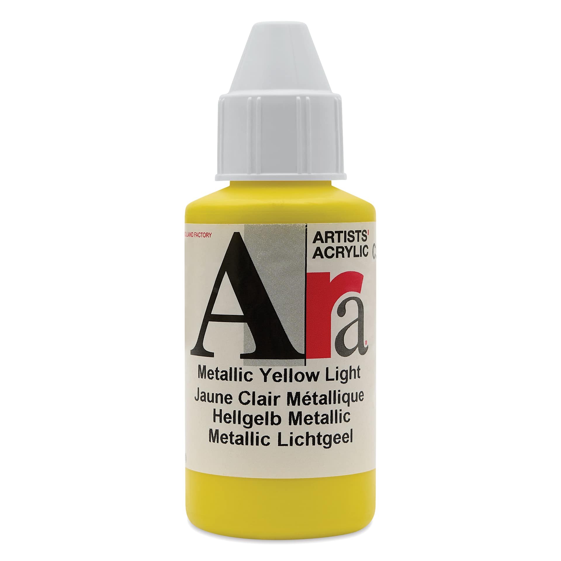 Ara Artists’ Acrylic Paint - Metallic Yellow Light, 100 ml