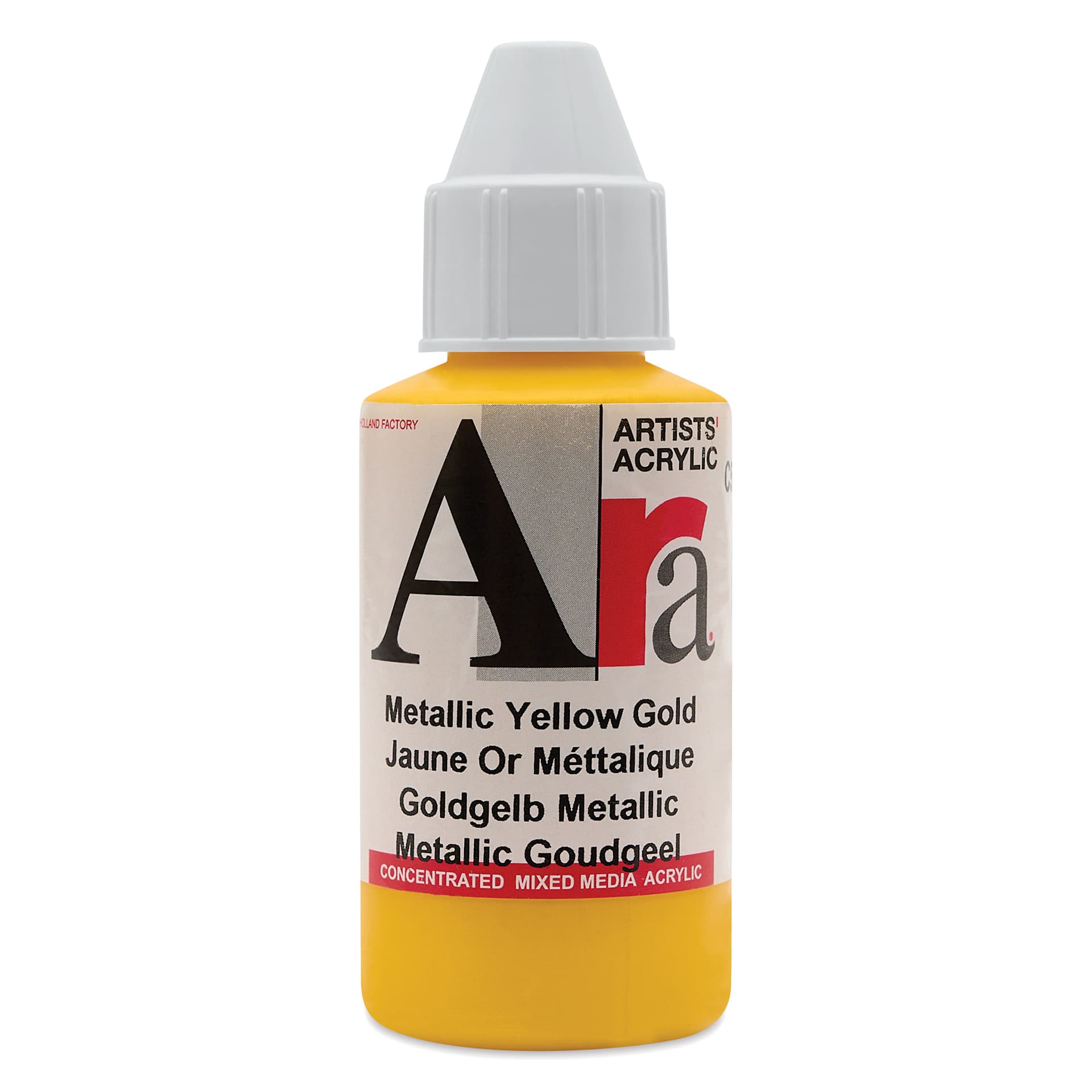 Ara Artists’ Acrylic Paint - Metallic Yellow Gold, 100 ml