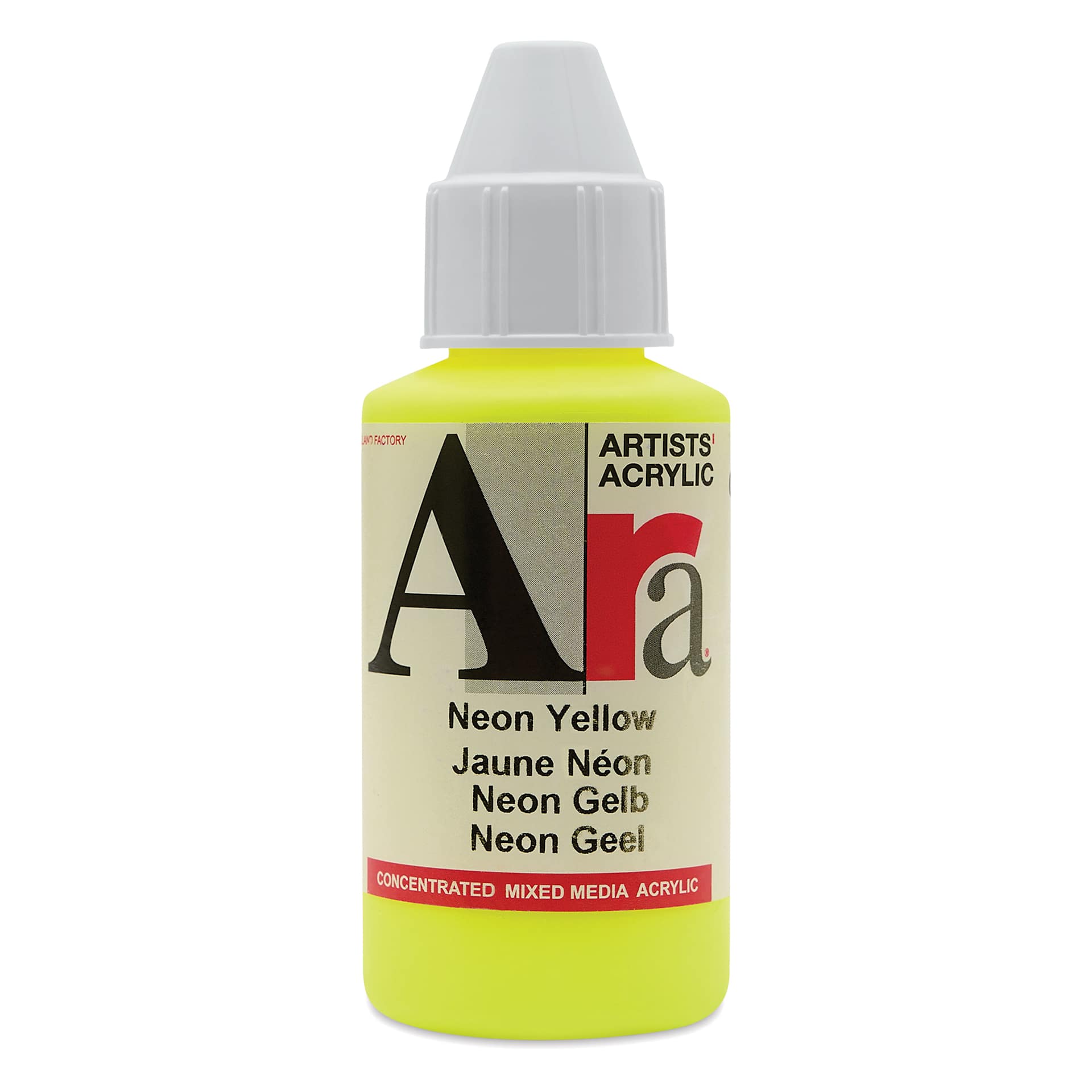 Ara Artists’ Acrylic Paint - Neon Yellow, 100 ml bottle