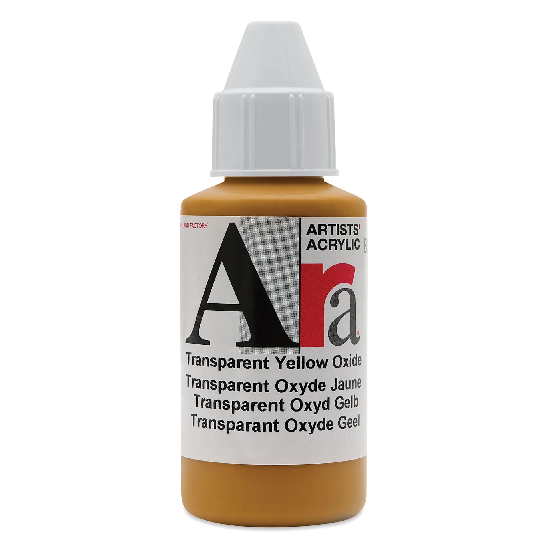 Ara Artists’ Acrylic Paint - Transparent Yellow Oxide, 100 ml bottle