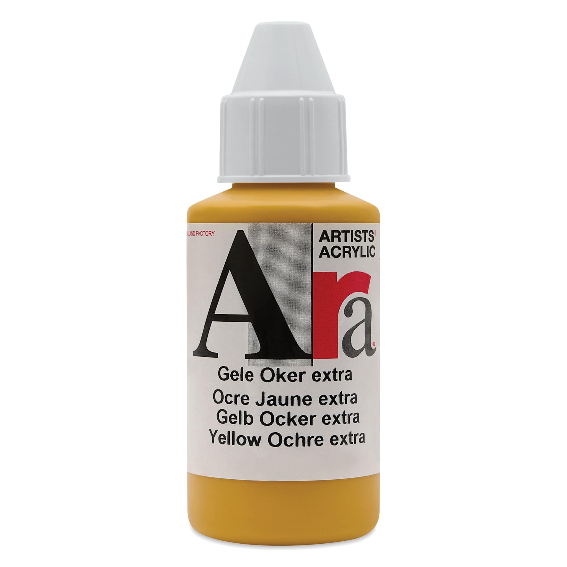 Ara Artists’ Acrylic Paint - Yellow Ochre Extra, 100 ml bottle