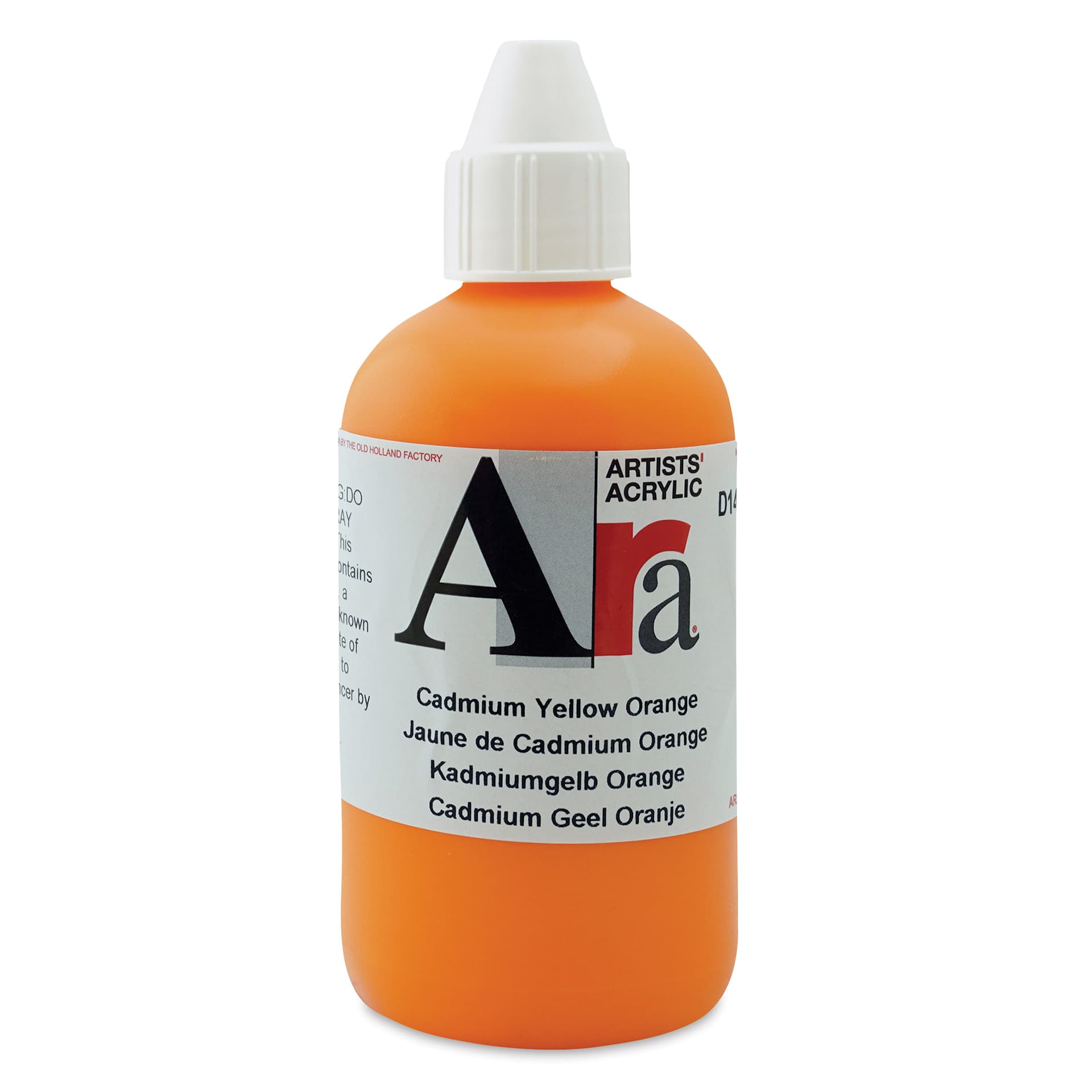 Ara Artists’ Acrylic Paint - Cadmium Yellow Orange, 250 ml