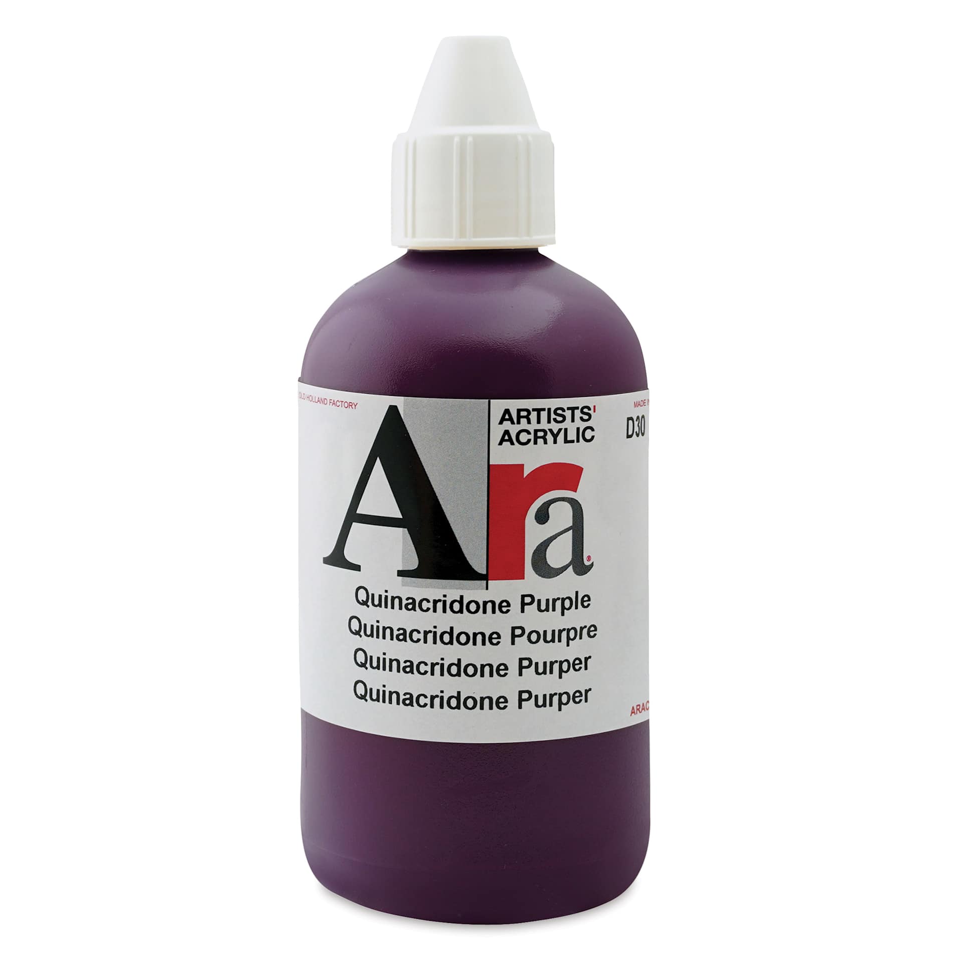 Ara Artists’ Acrylic Paint - Quinacridone Purple, 250 ml bottle