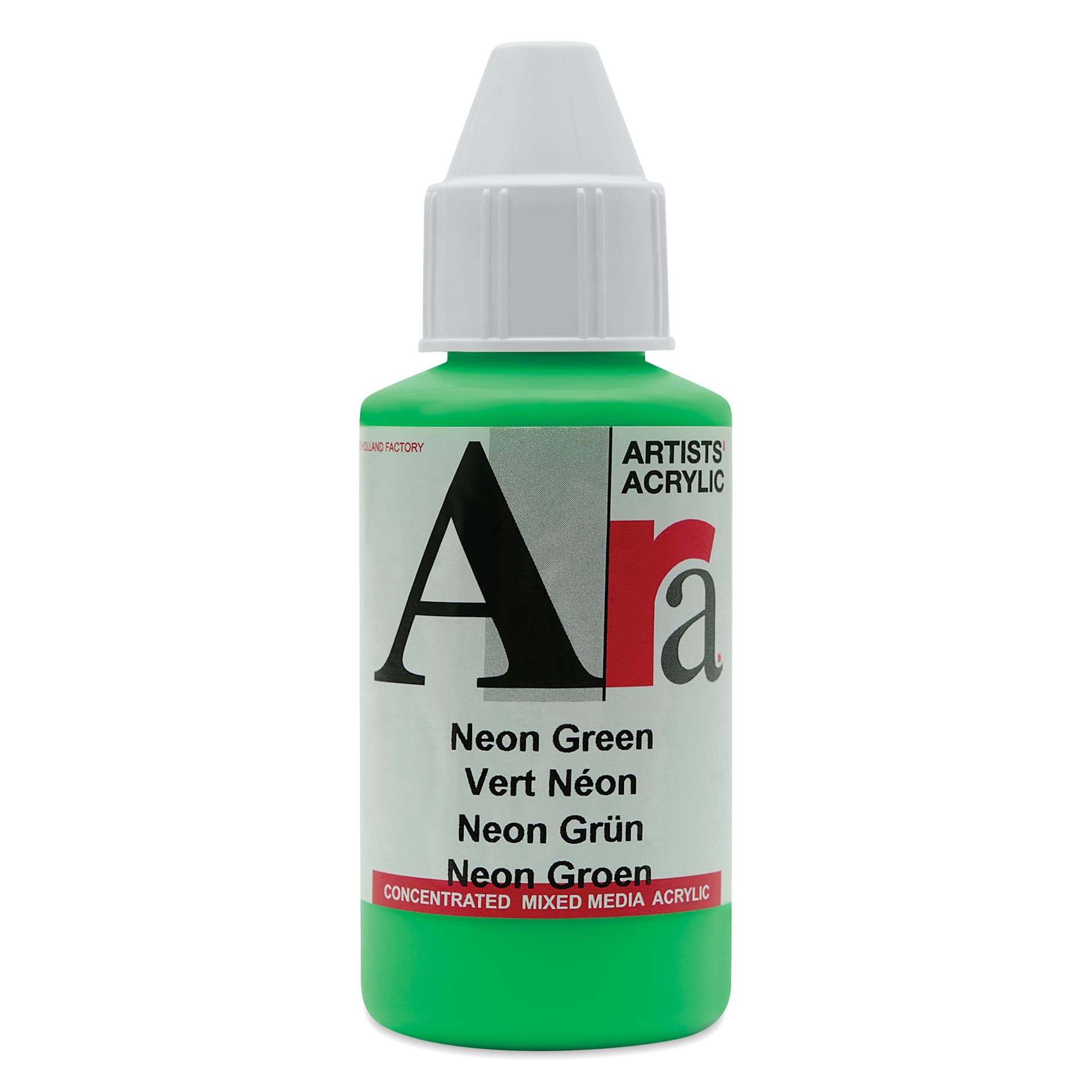 Ara Artists’ Acrylic Paint - Neon Green, 100 ml bottle