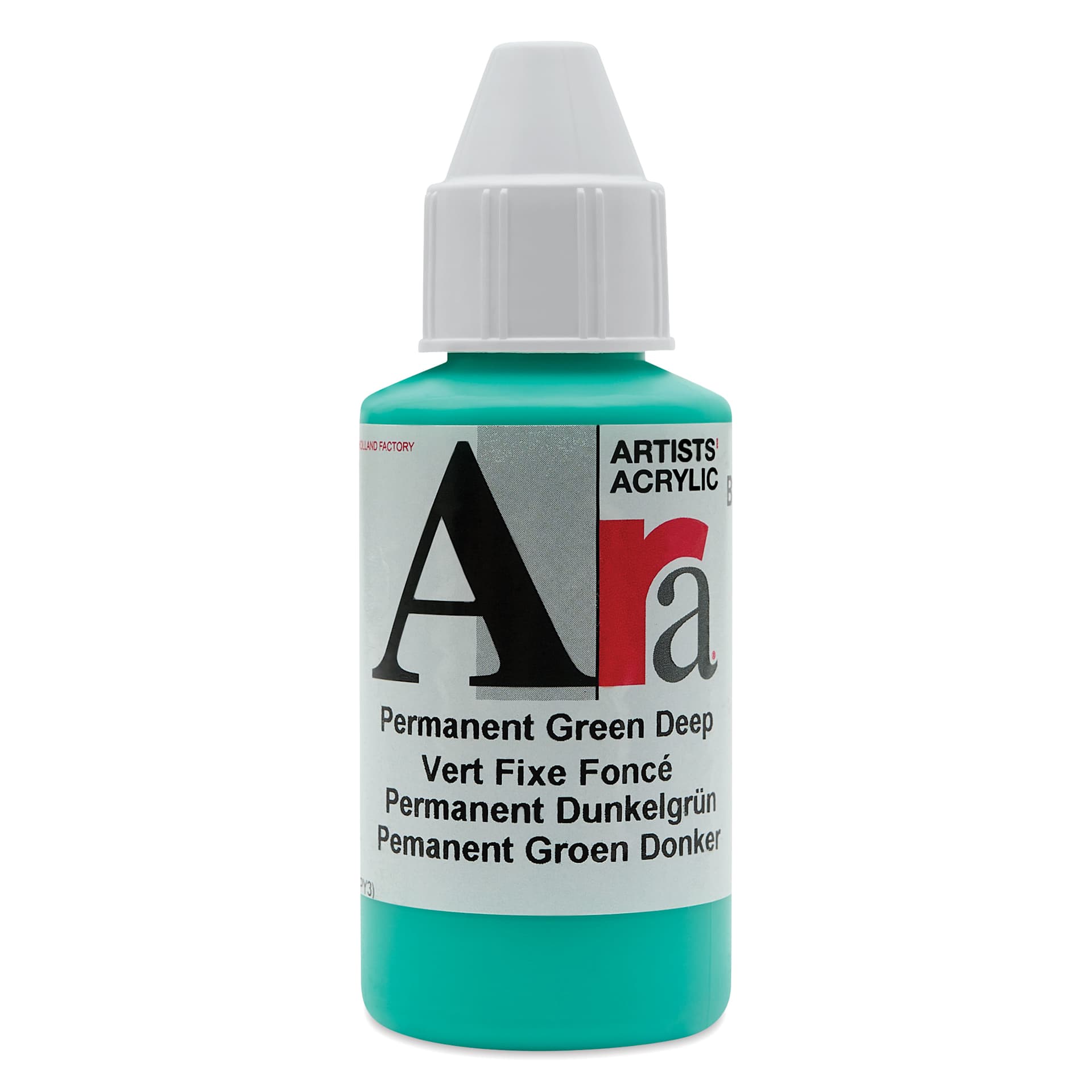 Ara Artists’ Acrylic Paint - Permanent Green Deep, 100 ml bottle