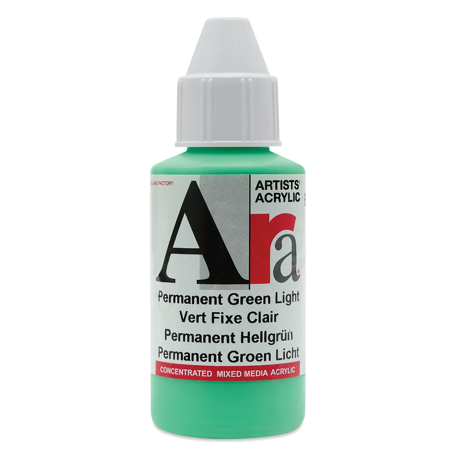 Ara Artists’ Acrylic Paint - Permanent Green Light, 100 ml bottle