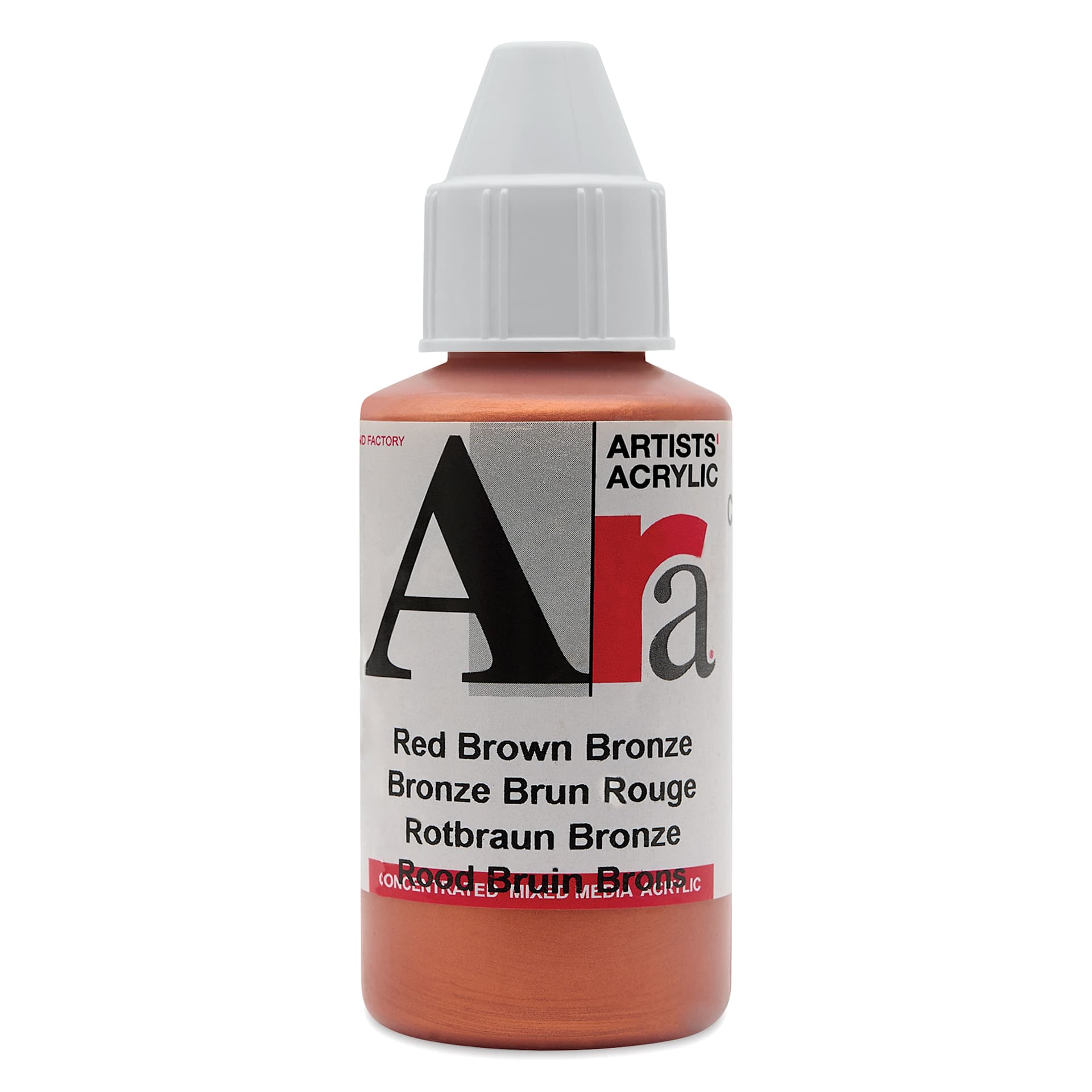 Ara Artists’ Acrylic Paint - Red Brown Bronze, 100 ml bottle