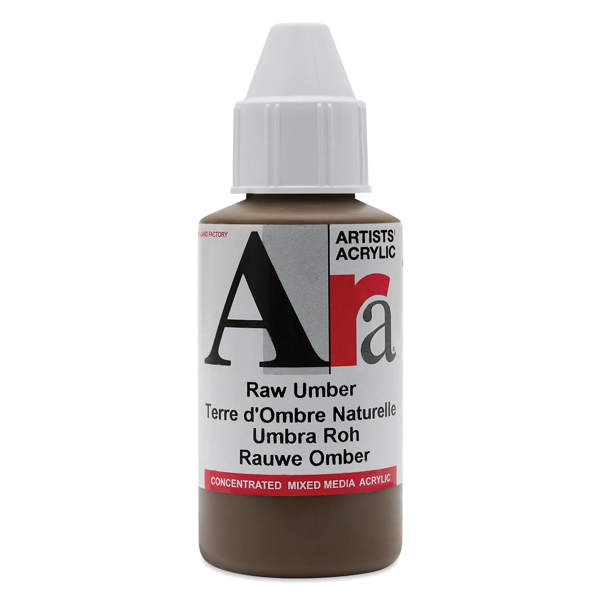 Ara Artists’ Acrylic Paint - Raw Umber, 100 ml bottle