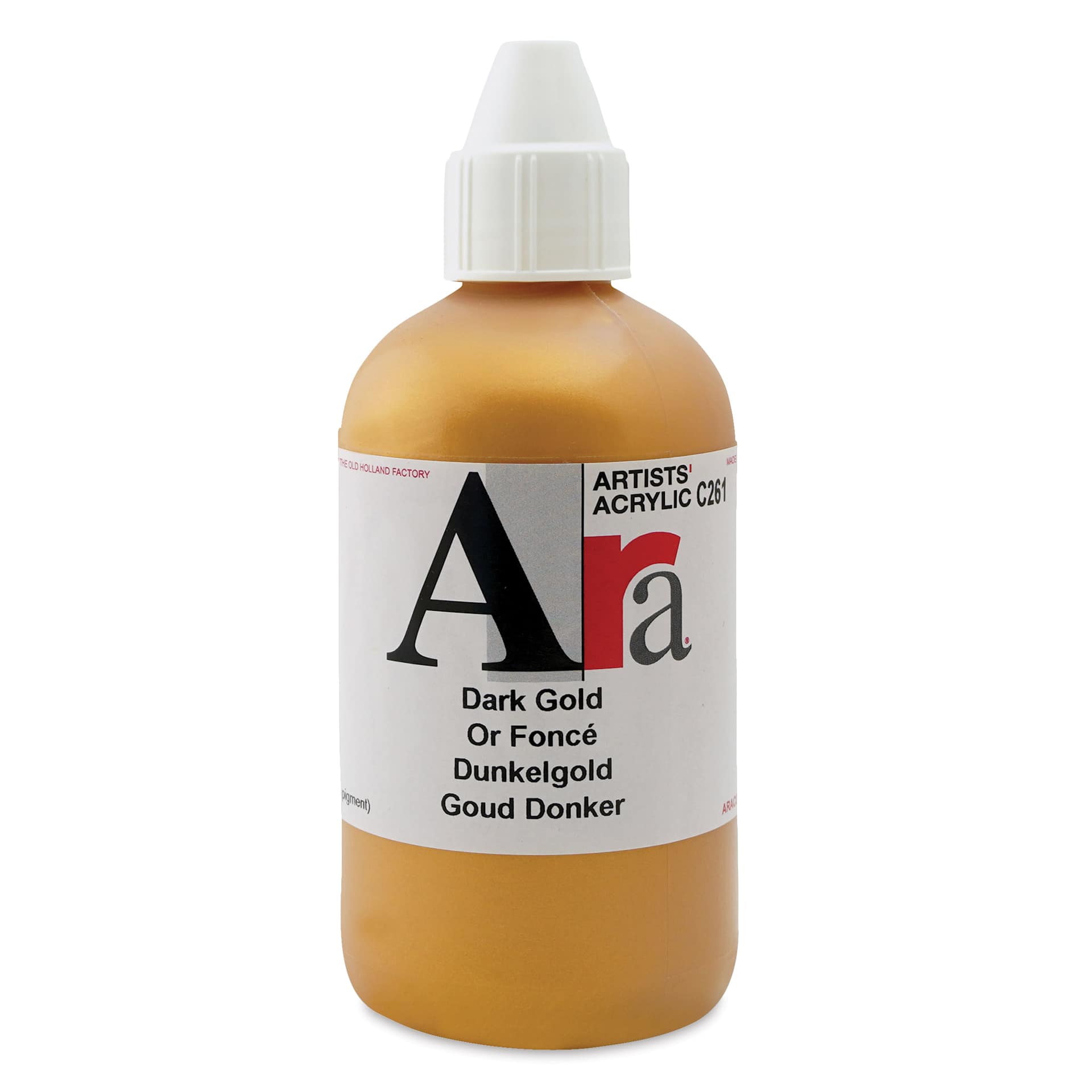 Ara Artists’ Acrylic Paint - Dark Gold, 250 ml