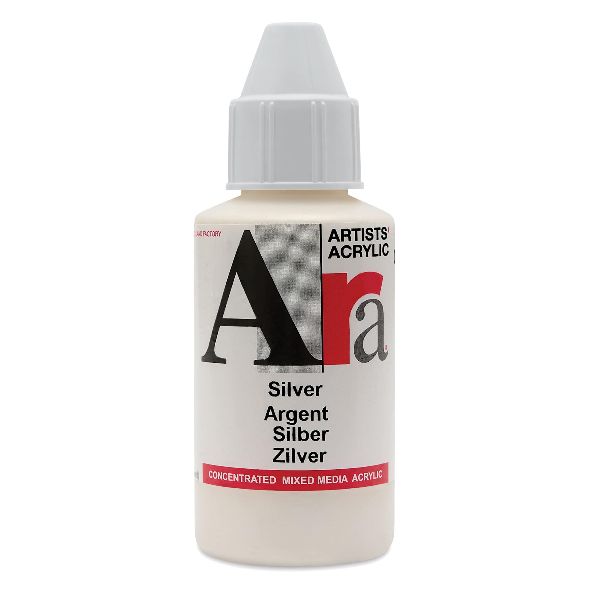Ara Artists’ Acrylic Paint - Silver, 100 ml bottle