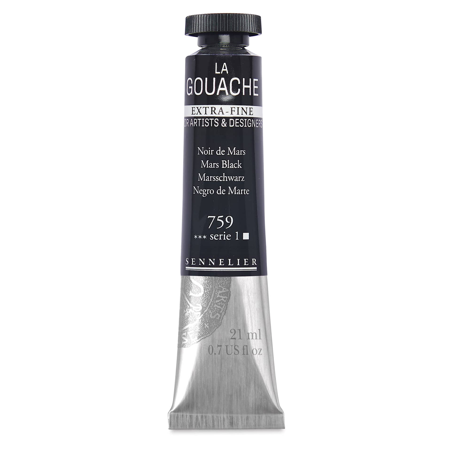 Sennelier Extra Fine Gouache - Mars Black, 21 ml Tube