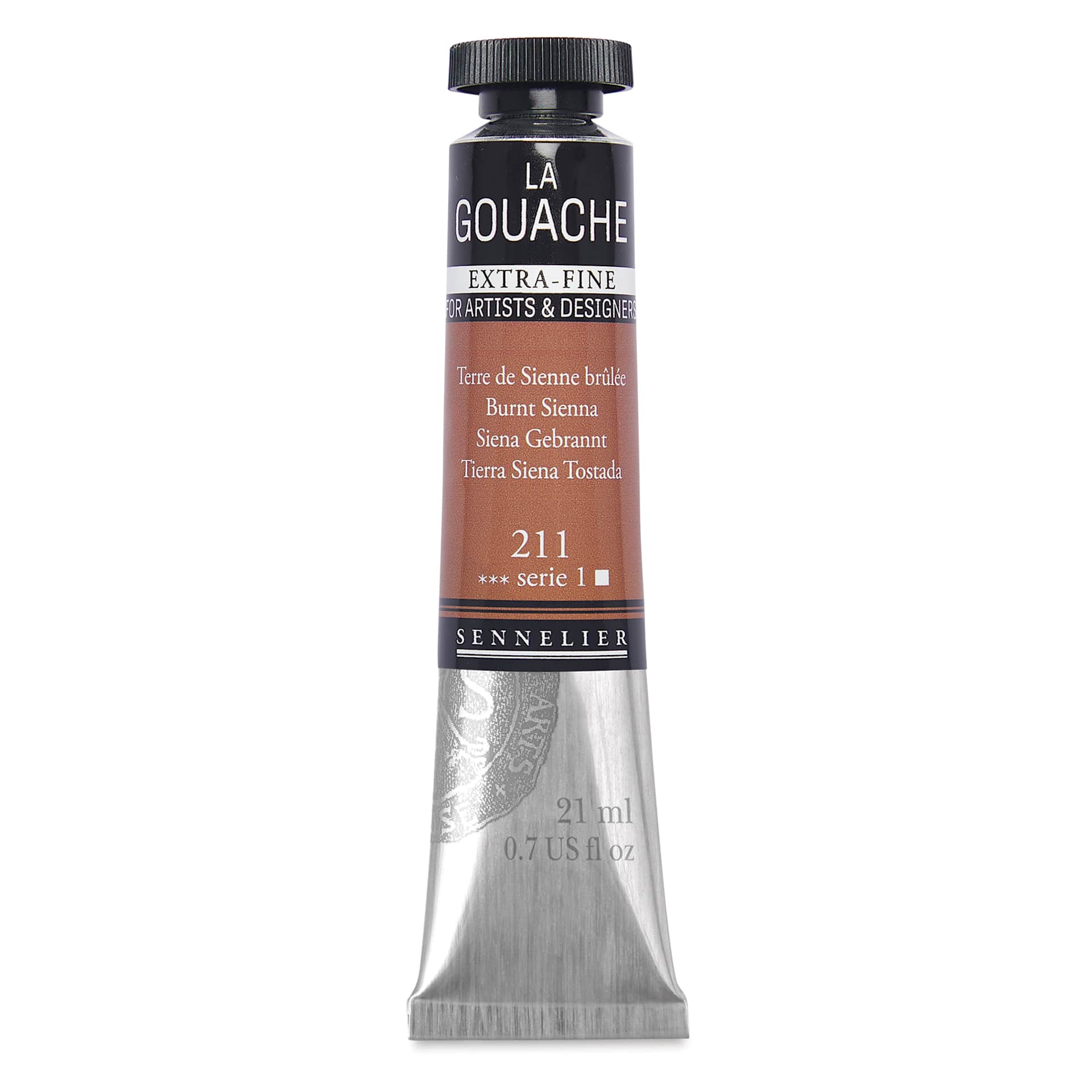 Sennelier Extra Fine Gouache - Burnt Sienna, 21 ml Tube