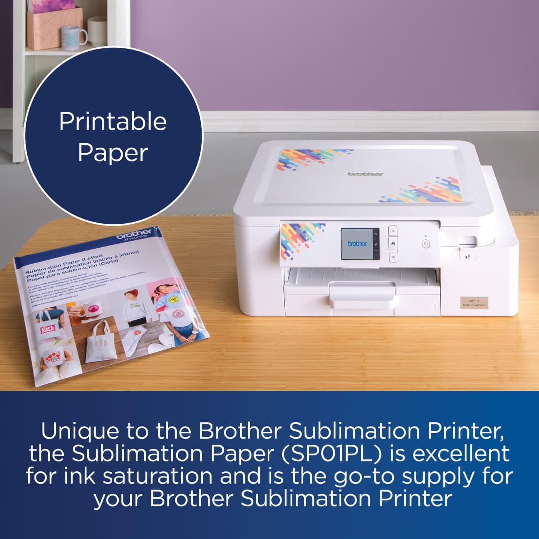 Unique to the Brother Sublimation Printer, the Sublimation paper is excellent for ink saturation and is the go-to supply for you Brother Sublimation Printer