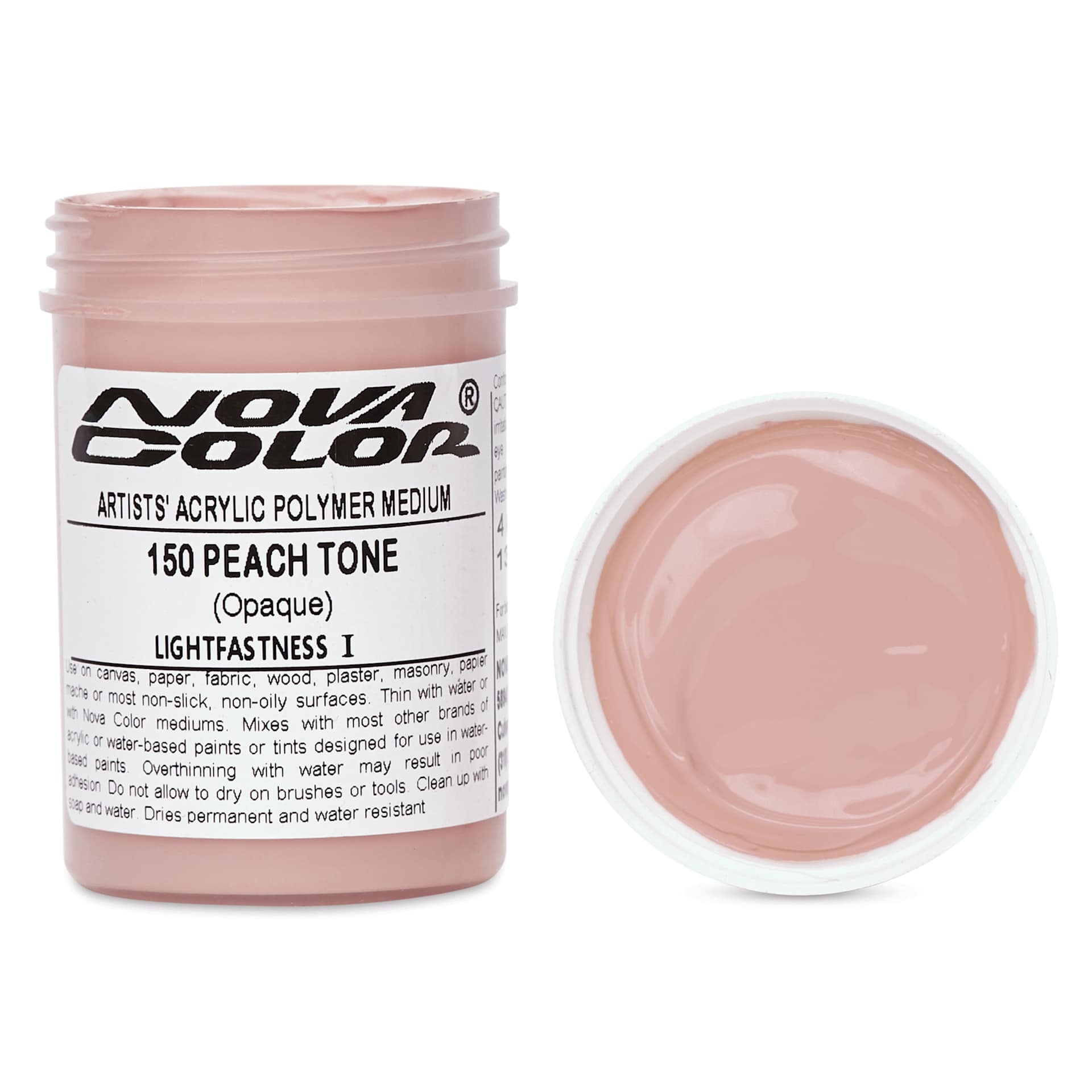 Nova Color Artists’ Acrylic Polymer Paint - Peach Tone, 118 ml Jar