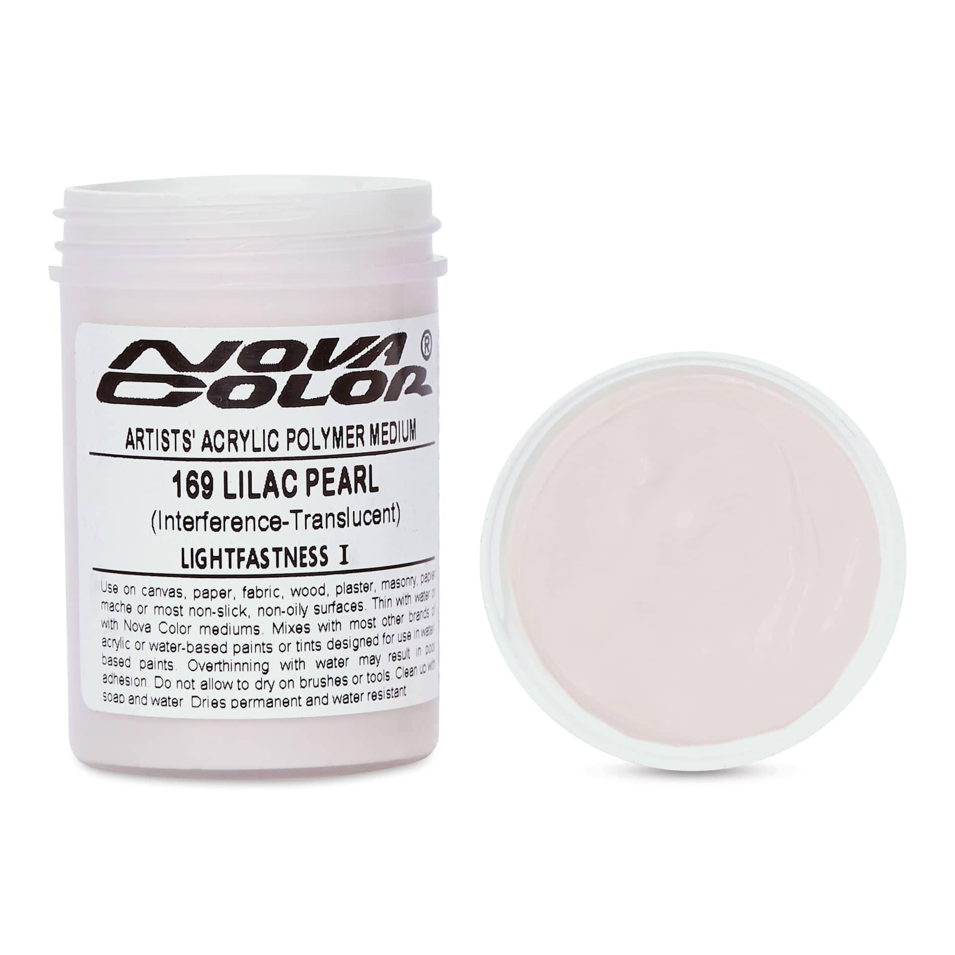 Nova Color Artists’ Acrylic Polymer Paint - Lilac Pearl, 118 ml Jar
